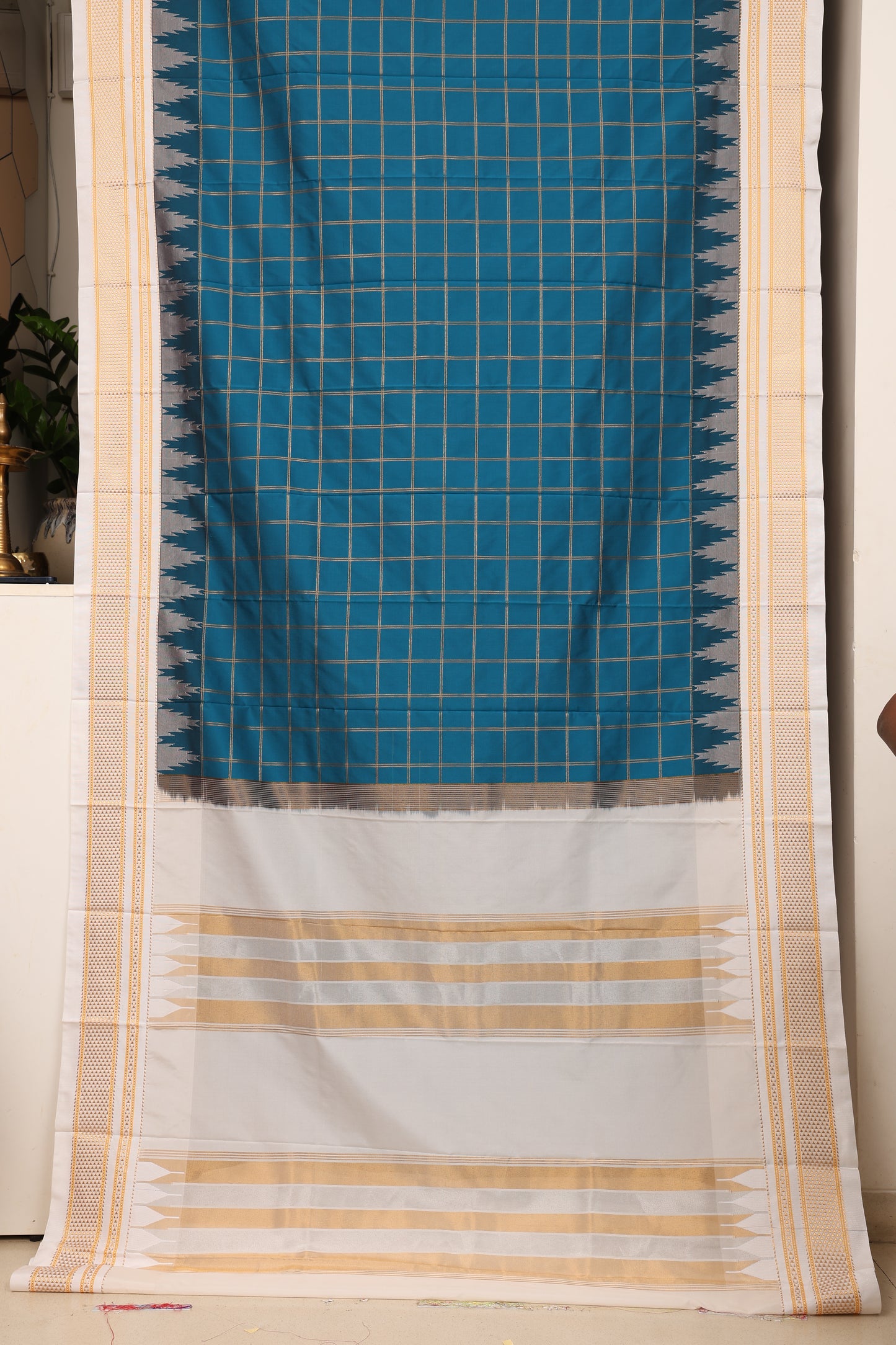 Ocean Blue Ilkal Paithani