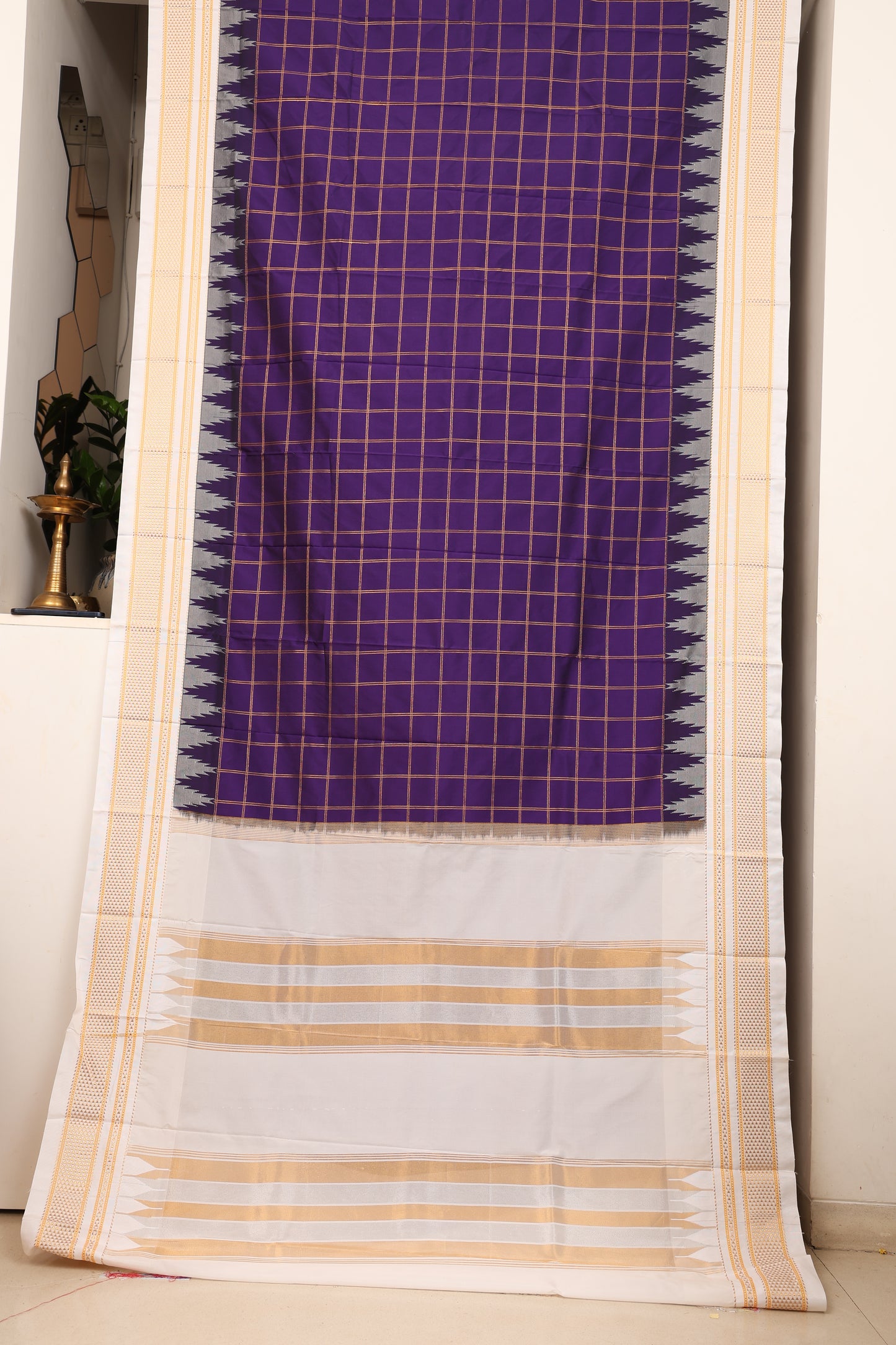 Deep Violet Ilkal Paithani