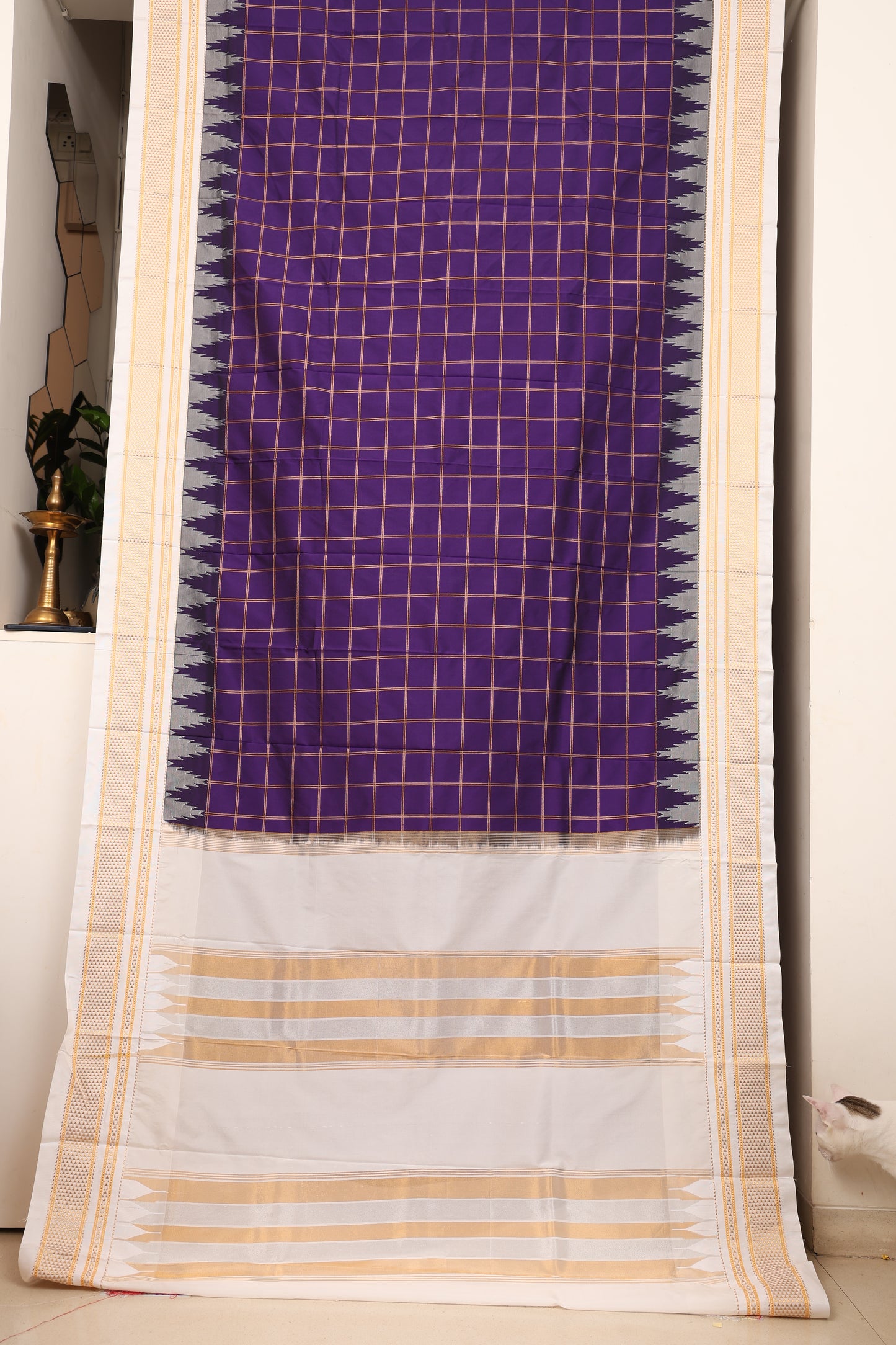 Deep Violet Ilkal Paithani