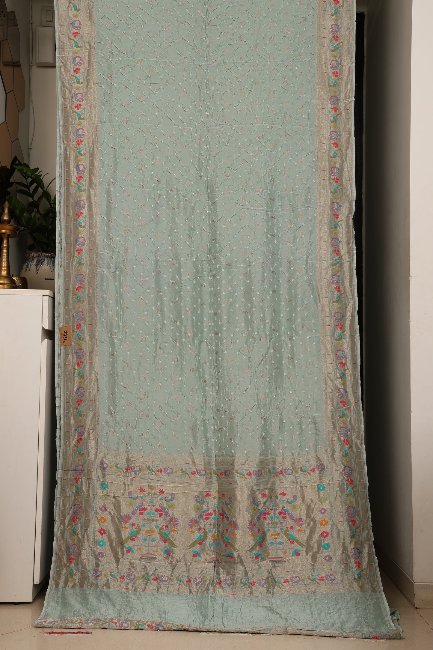 Sage Green  Bandhej Paithani
