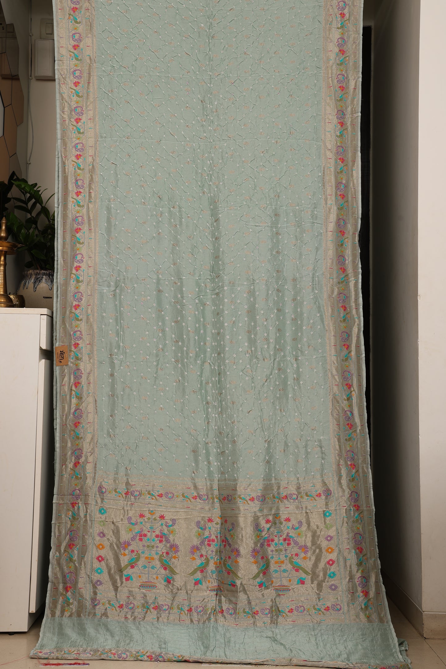 Sage Green  Bandhej Paithani