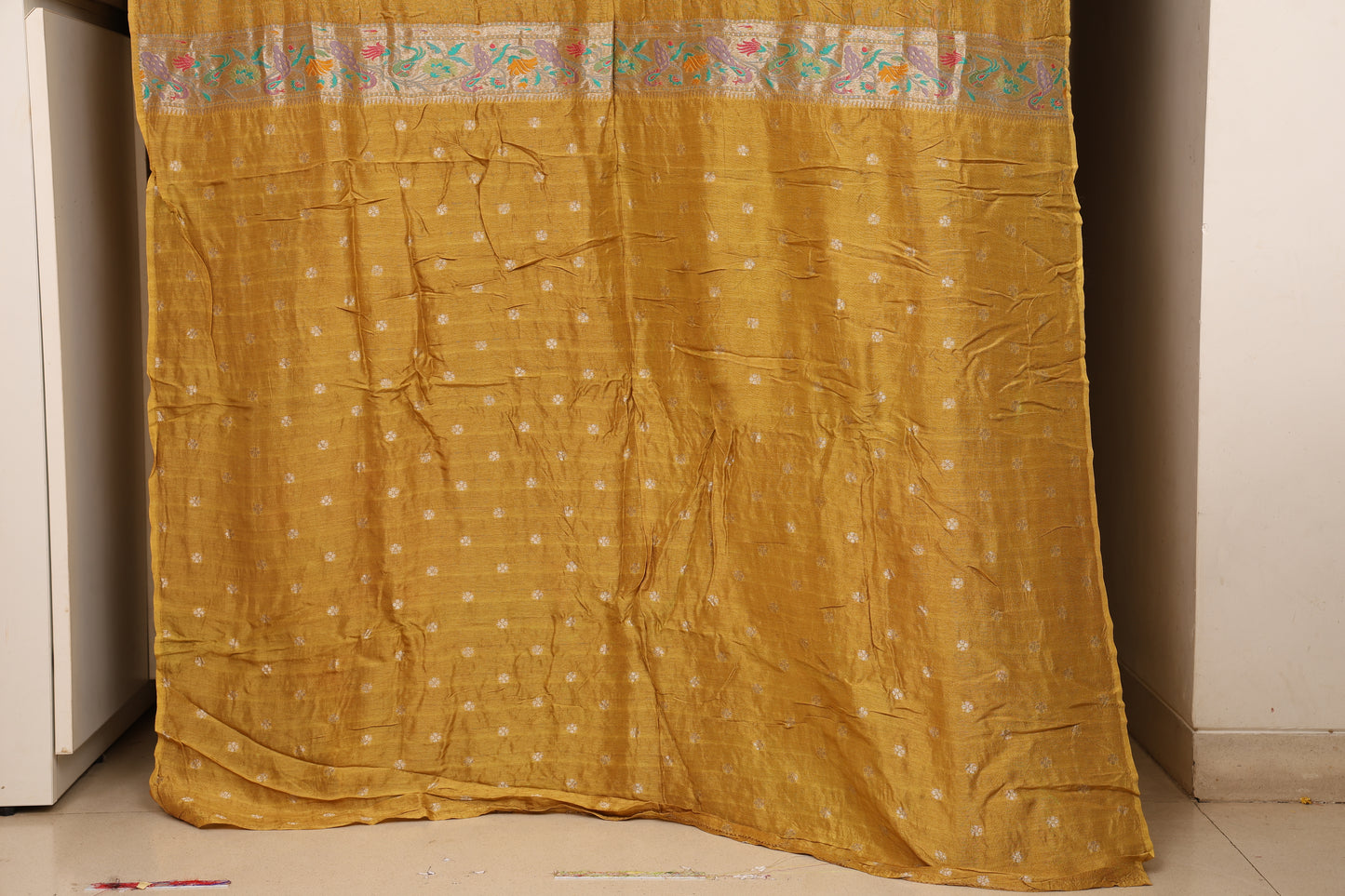 Antique Mustard Bandhej Paithani