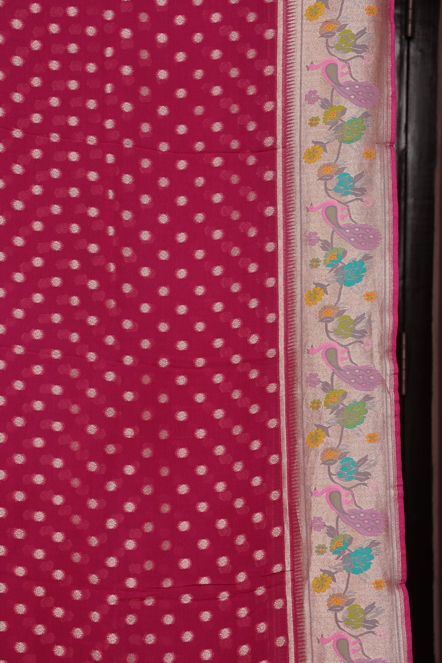 Jammuni Purple Georgette Paithani
