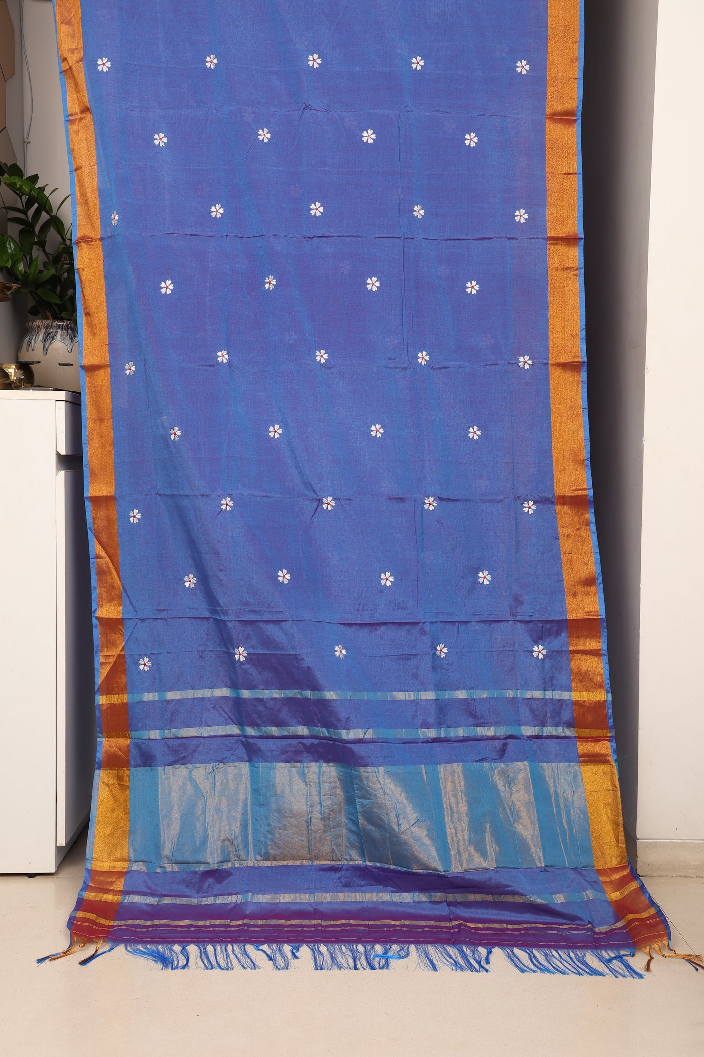 Royal Blue  Kalanjali Floral Butti