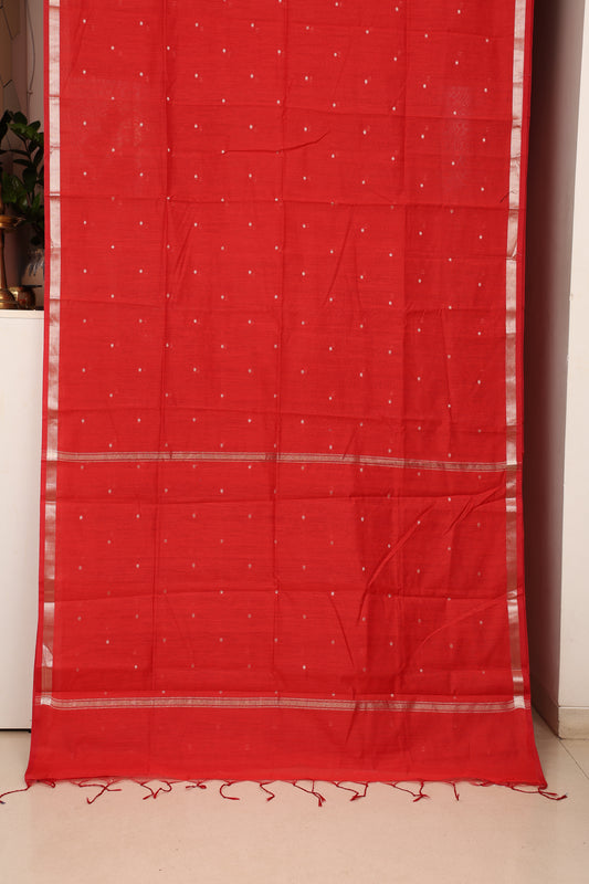Sindoor Red Maheshwari Saree