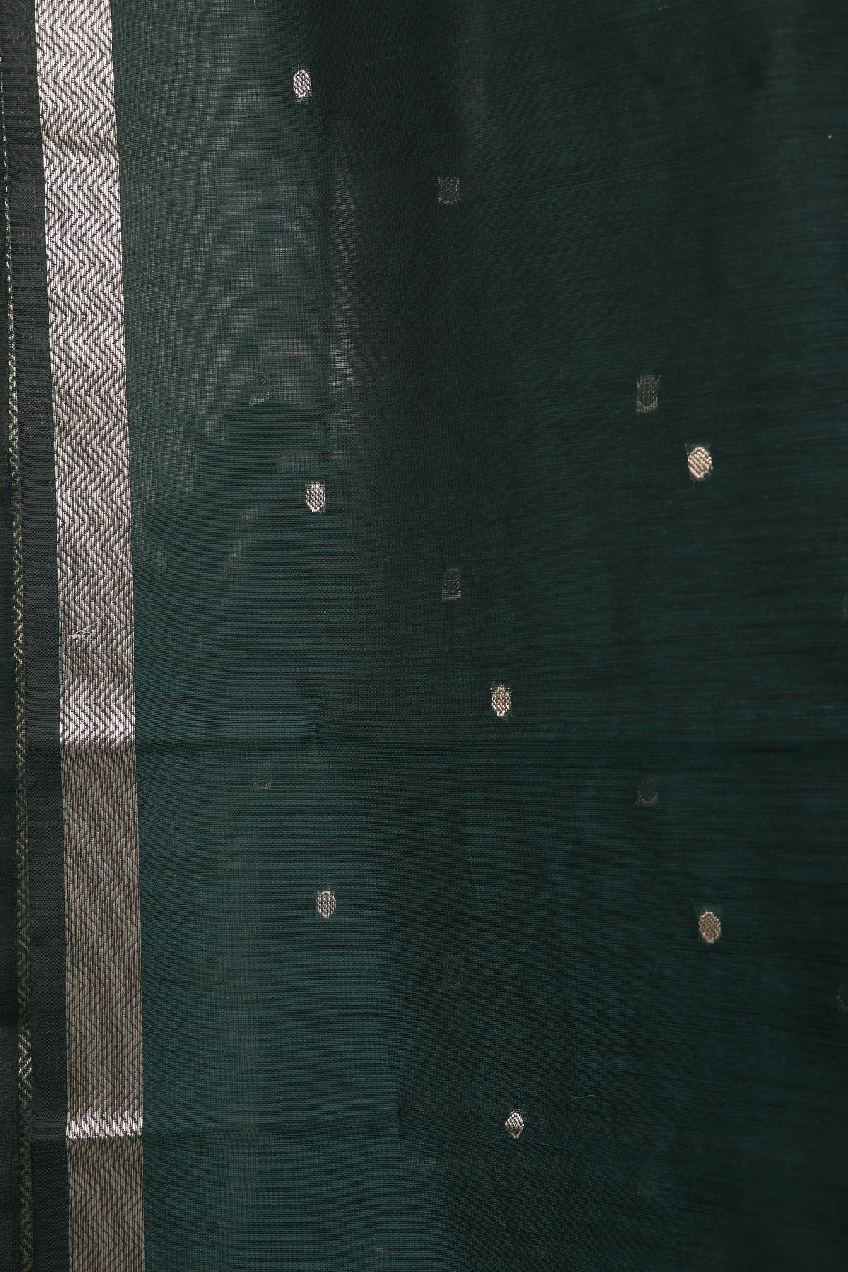 Bottle Green Magenta  Contrast Maheshwari Saree