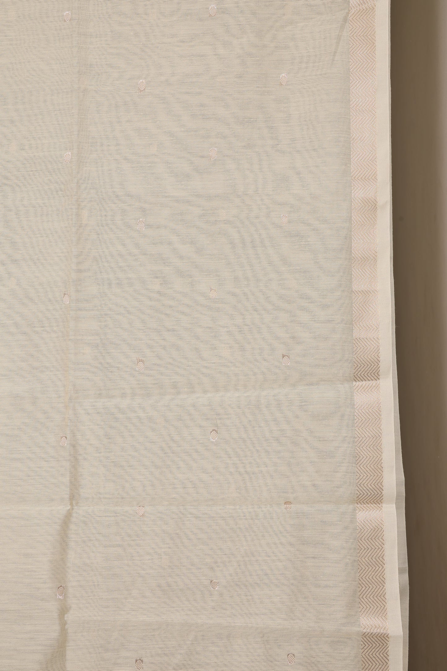 Cream Baby Pink Contrast Maheshwari Saree