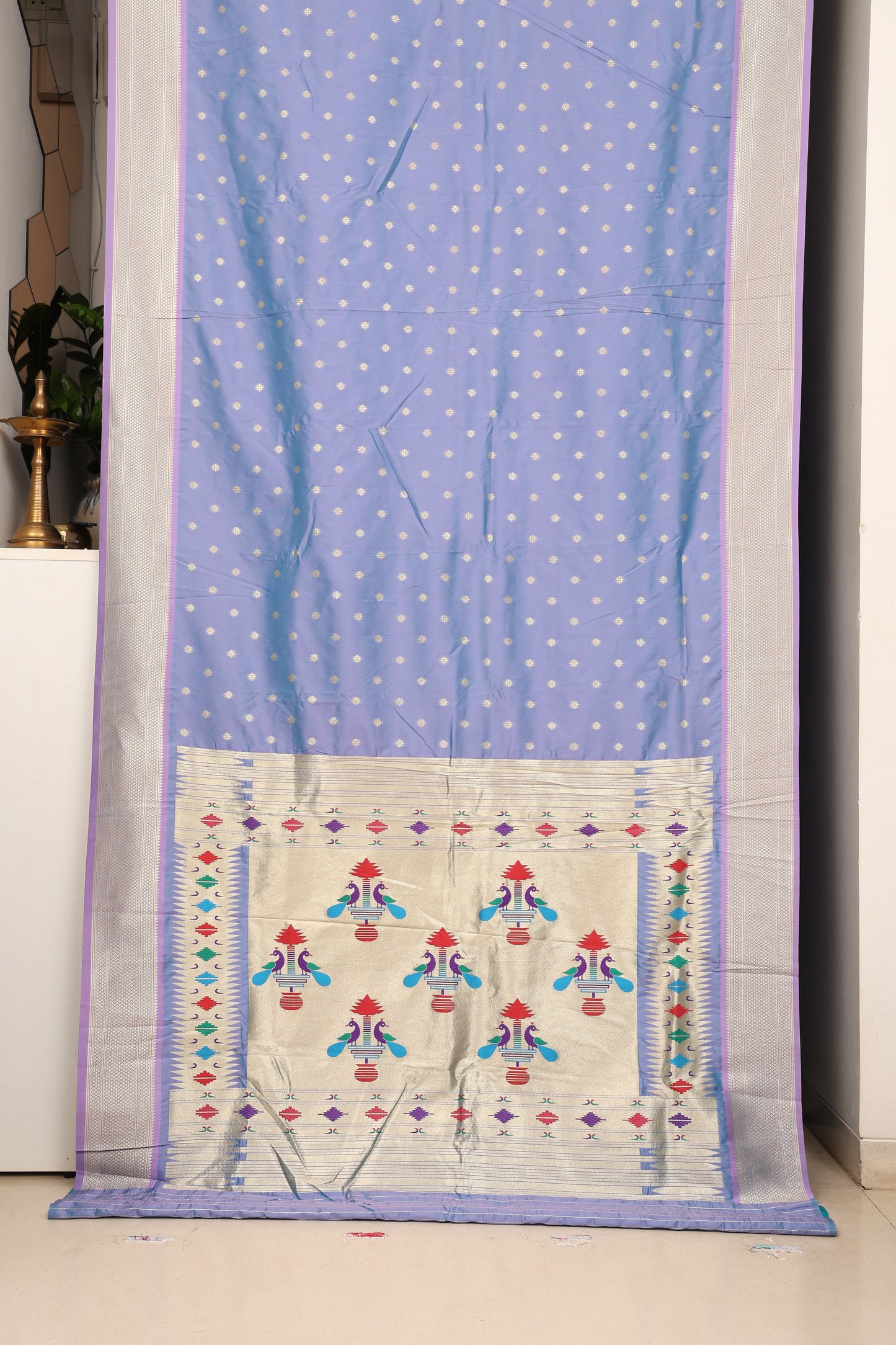 Priinkle Blue  Maharani Paithani