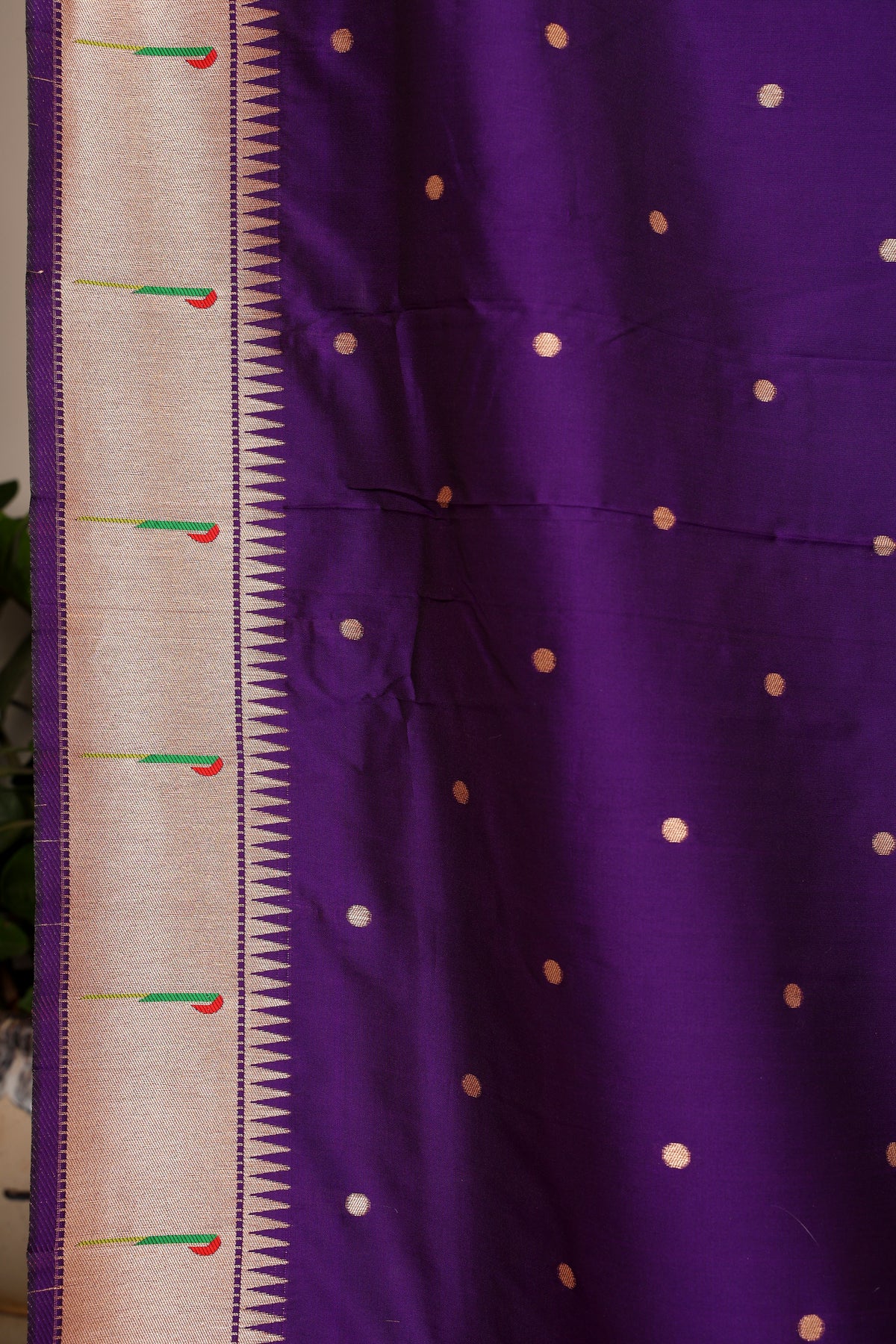 Royal Indigo Paithani and Kalamkari Fusion