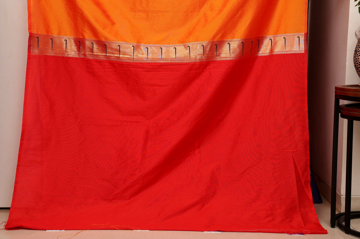 Antique Gold Mayur Valli Paithani
