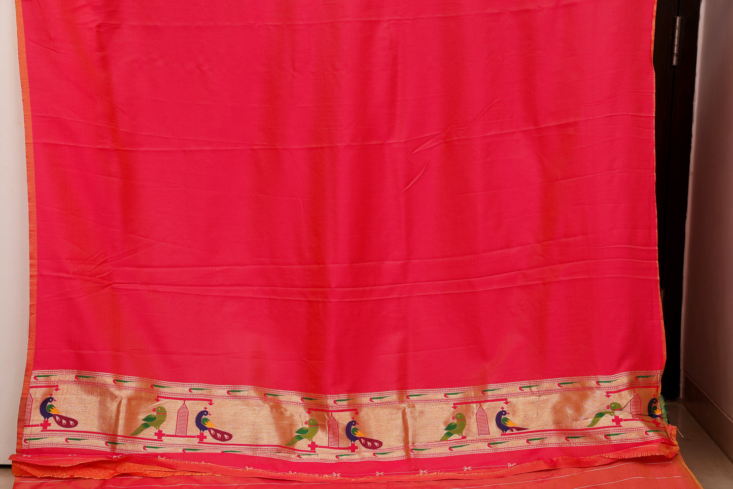 Sunshine Gold Tissue Silk Blend Paithani