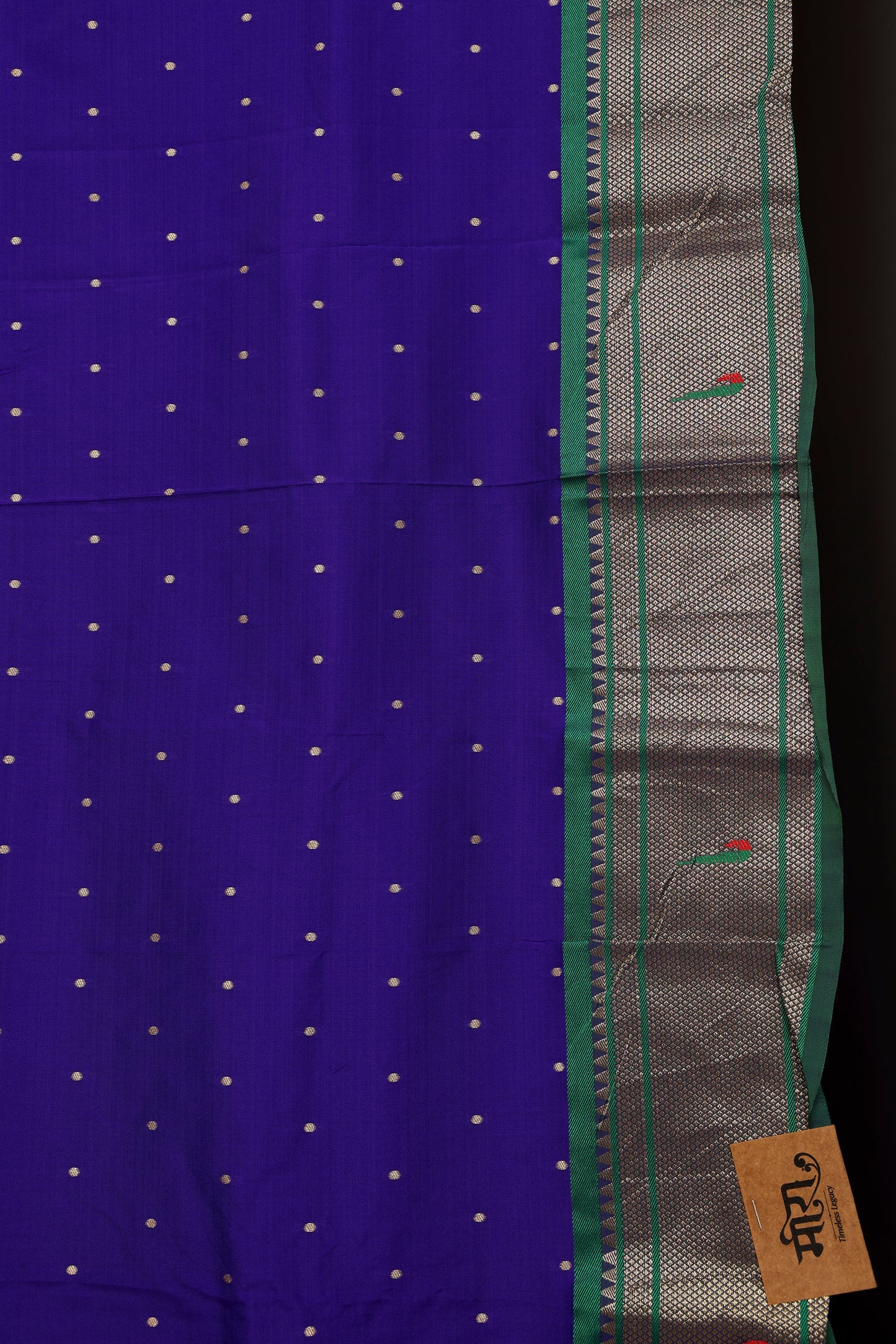 Royal Blue Ganga Jammuna Border Paithani