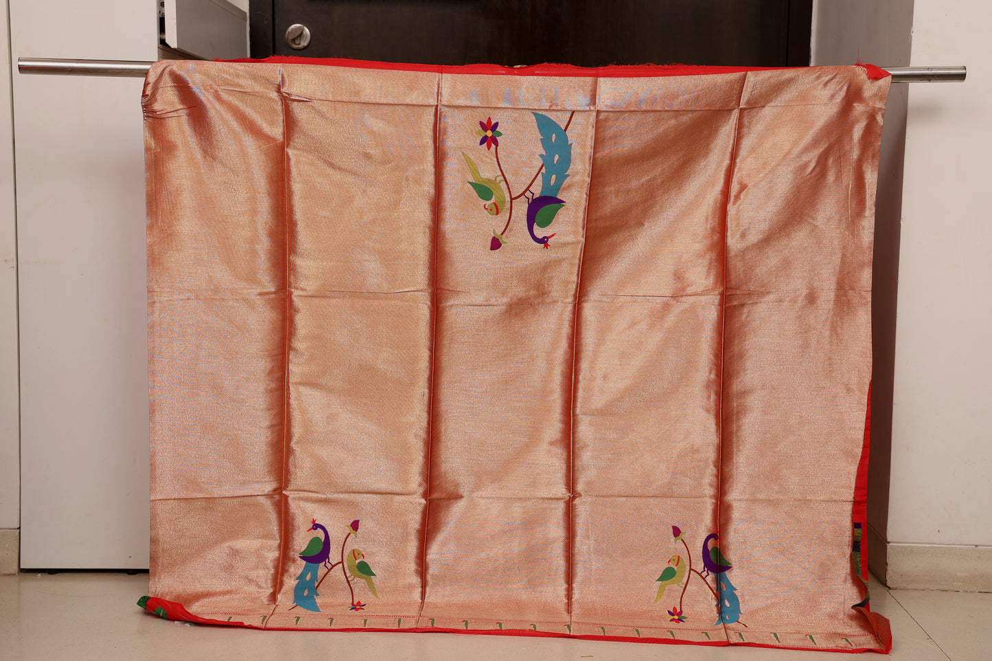 Paithani Brocket Blouse - Peacock and Parrot Combo with Muniya Border