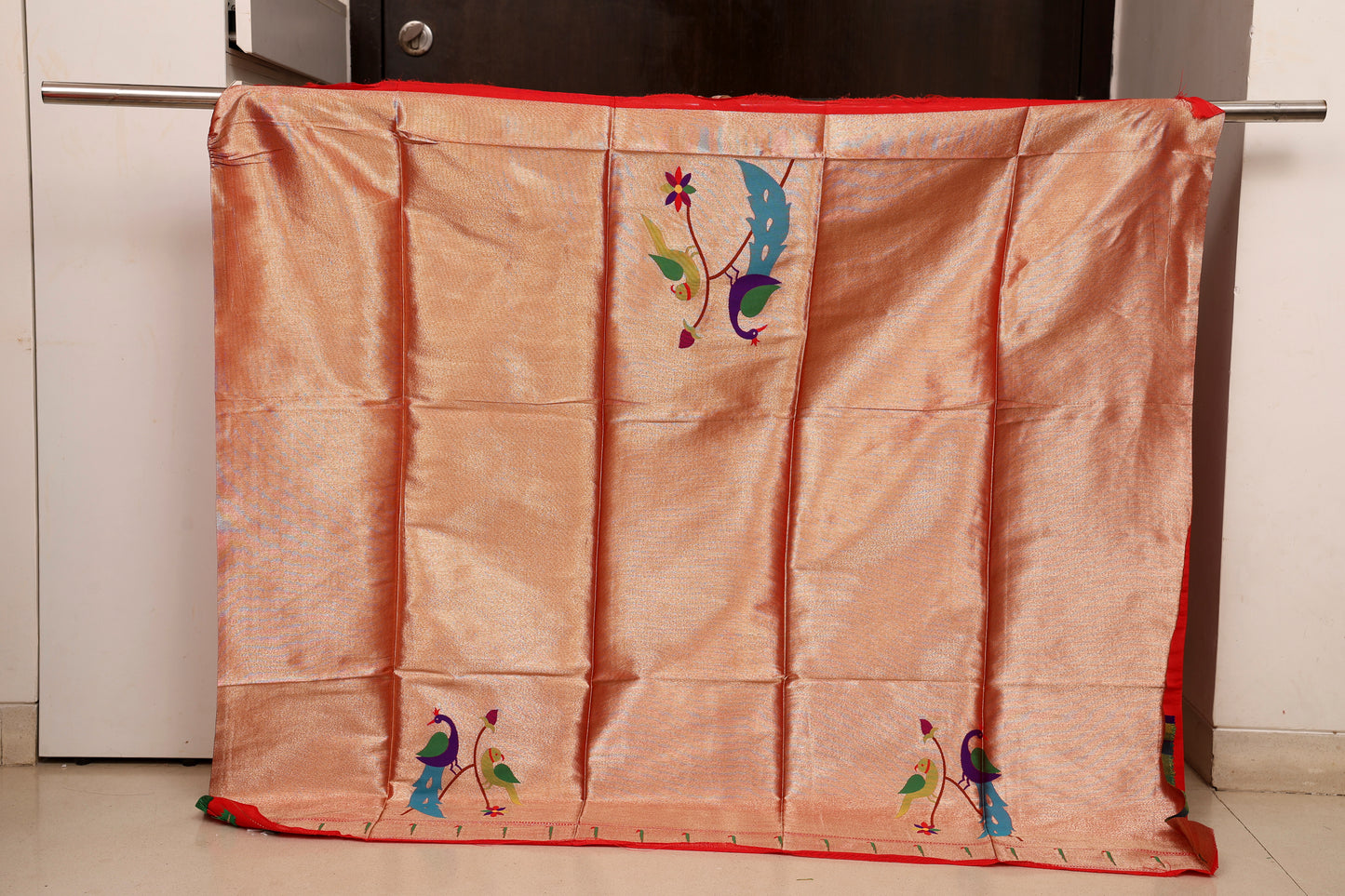 Paithani Brocket Blouse - Peacock and Parrot Combo with Muniya Border