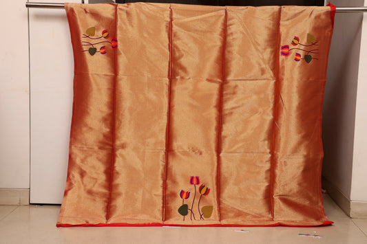 Paithani Brocket Blouse - Lotus Butti Vertical Design