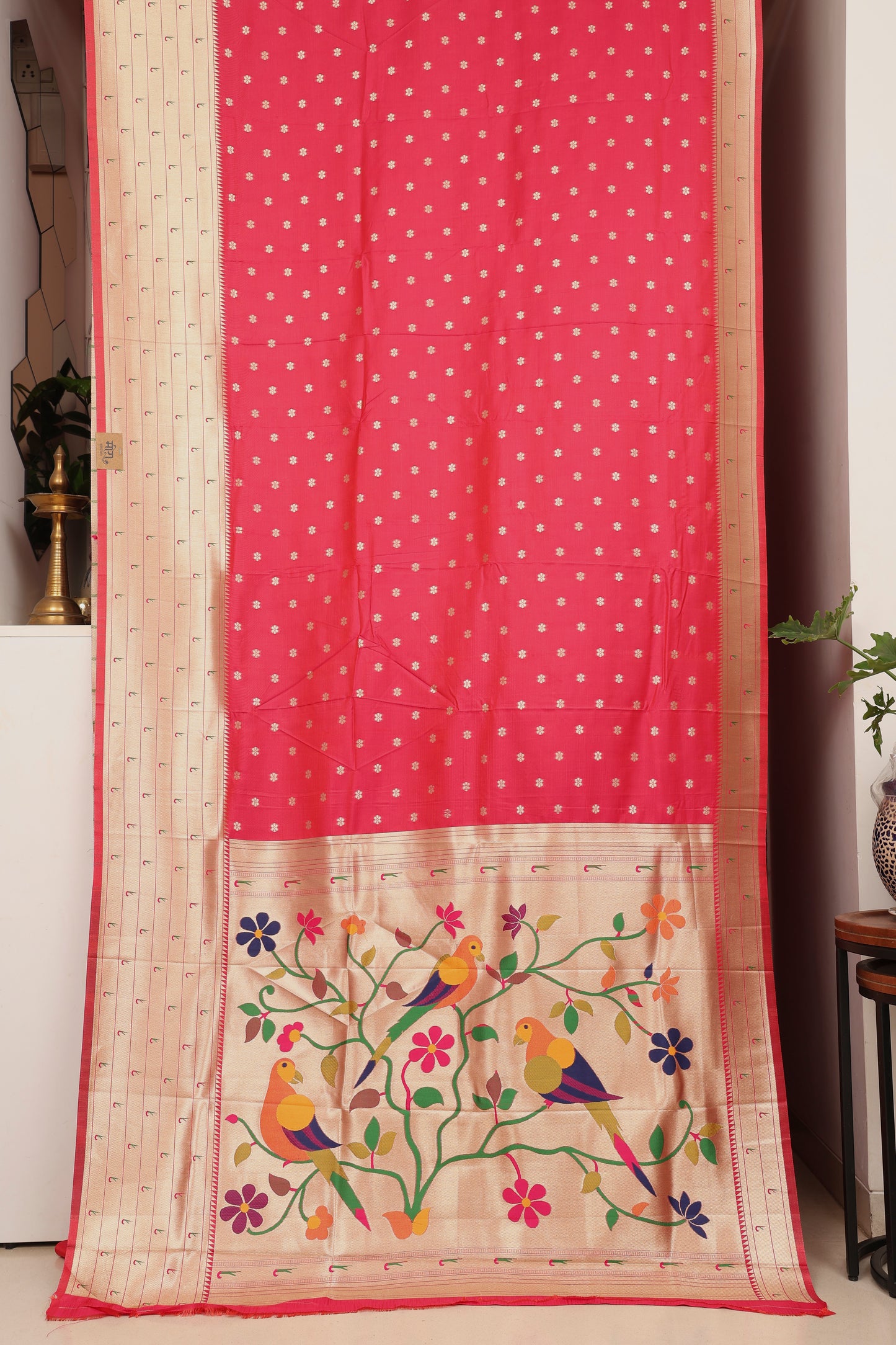 Rani Pink Seven Rows Muniya Skirt Border Paithani