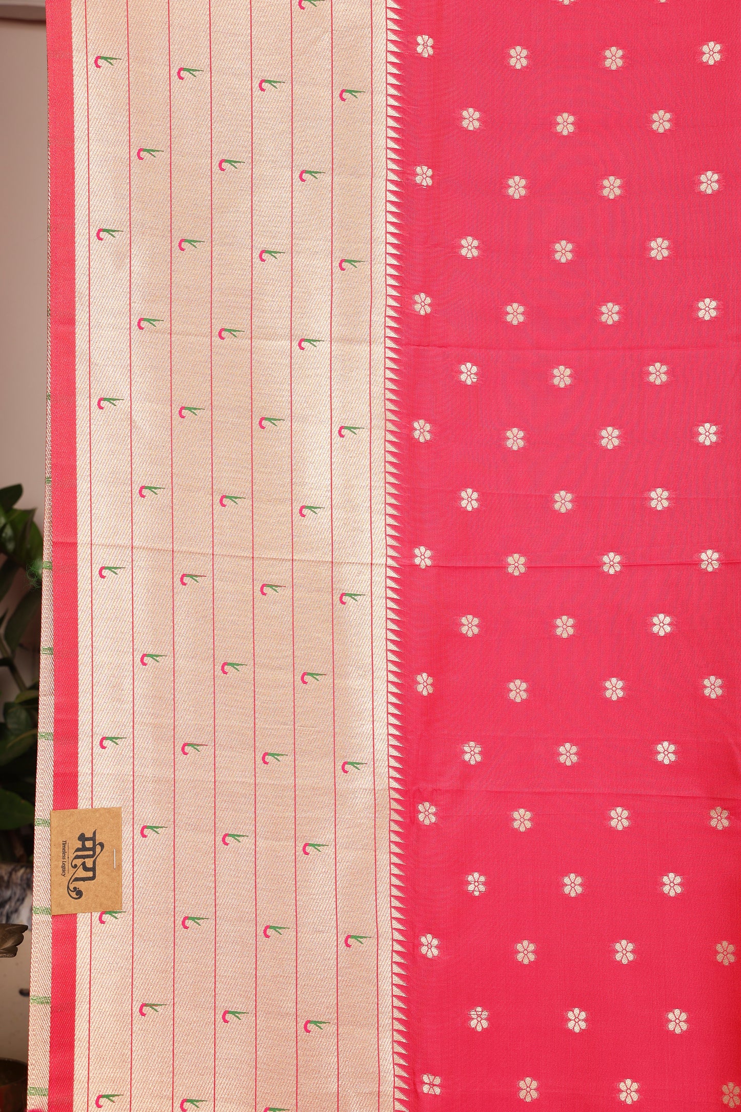 Rani Pink Seven Rows Muniya Skirt Border Paithani