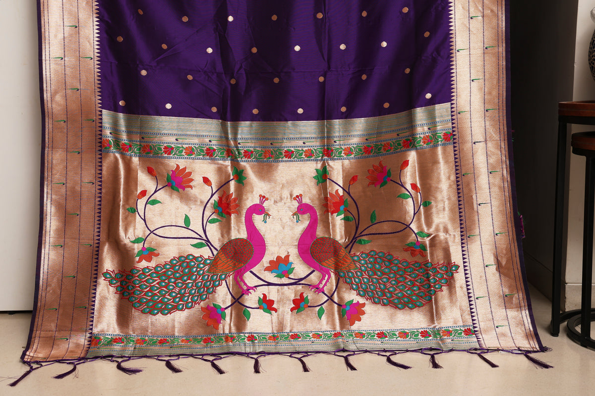 Royal Purple Kanjivaram Paithani