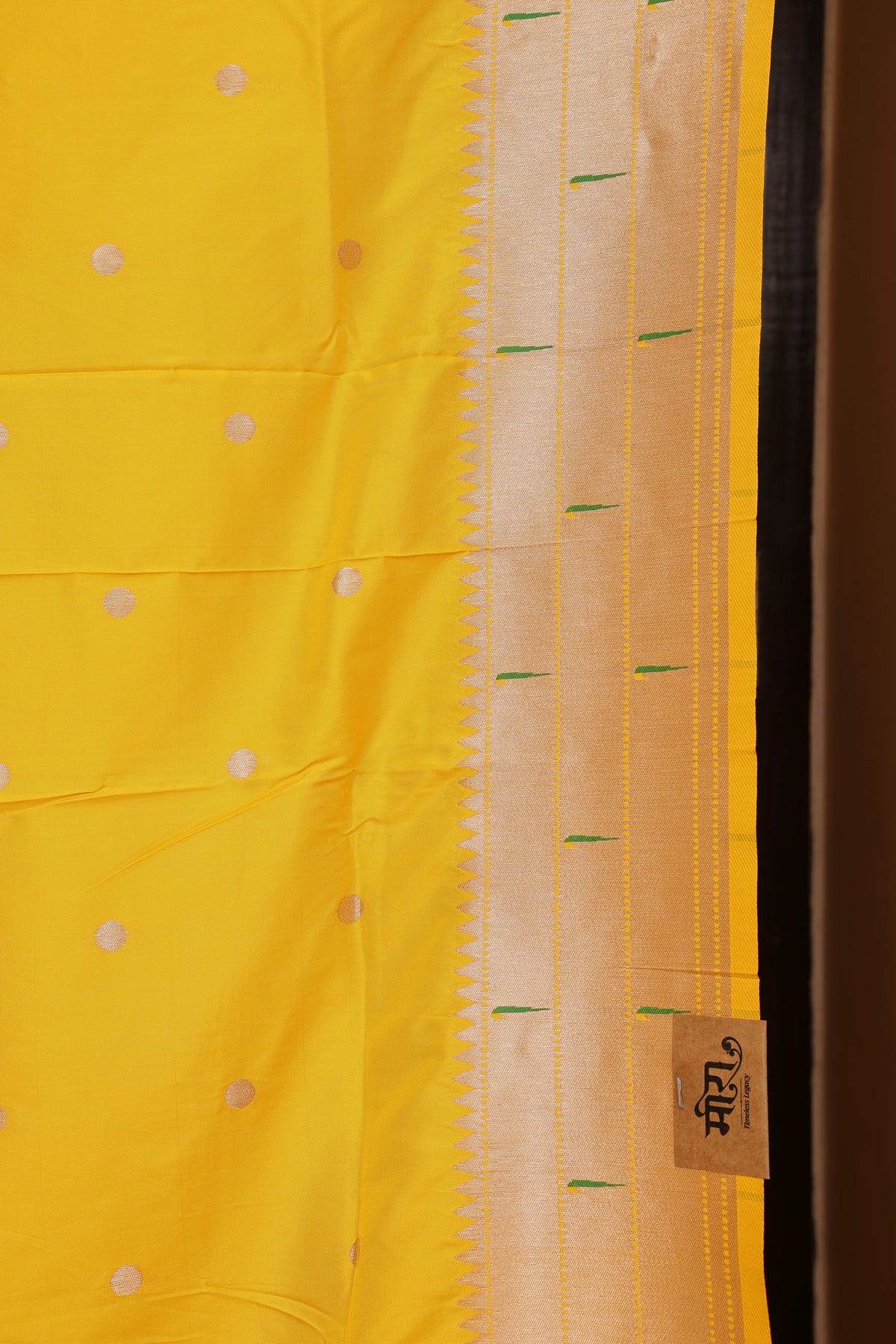 Sunshine Yellow Kanjivaram Paithani