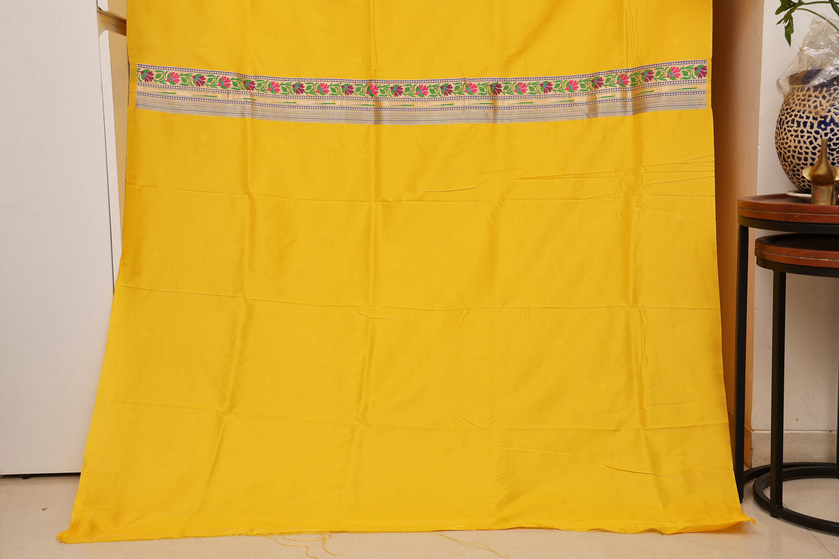Sunshine Yellow Kanjivaram Paithani