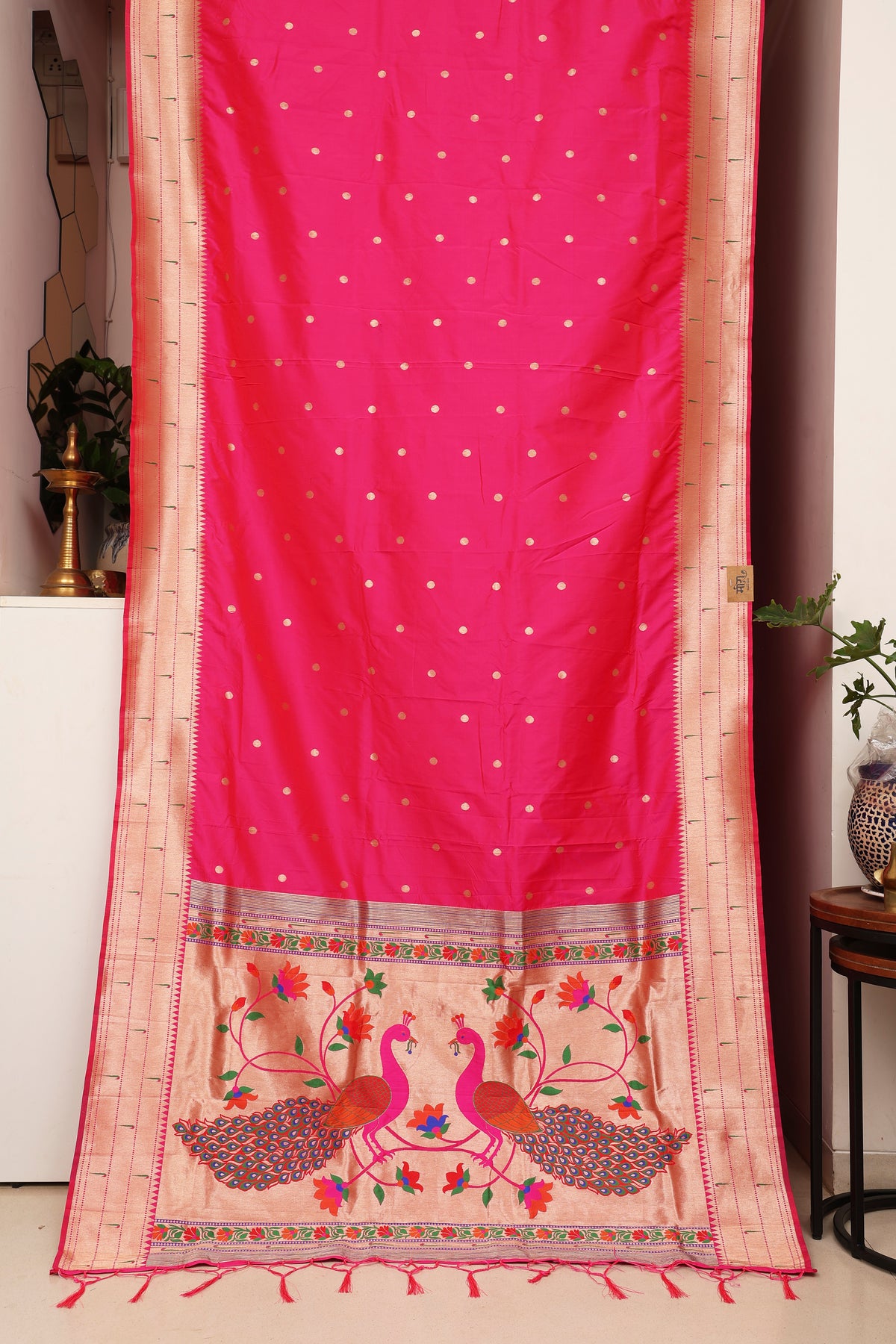Bright Pink Kanjivaram Paithani