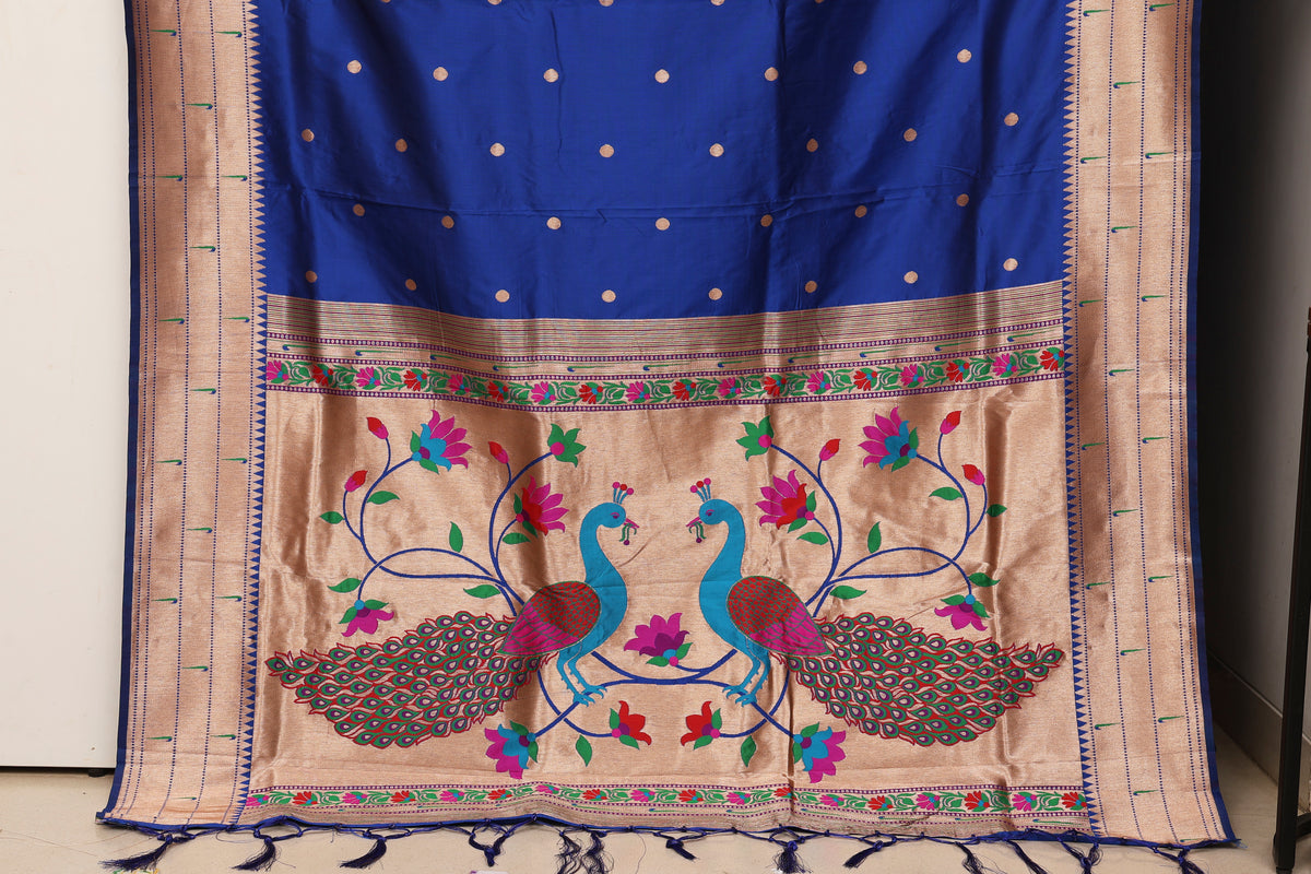 Royal Blue Kanjivaram Paithani