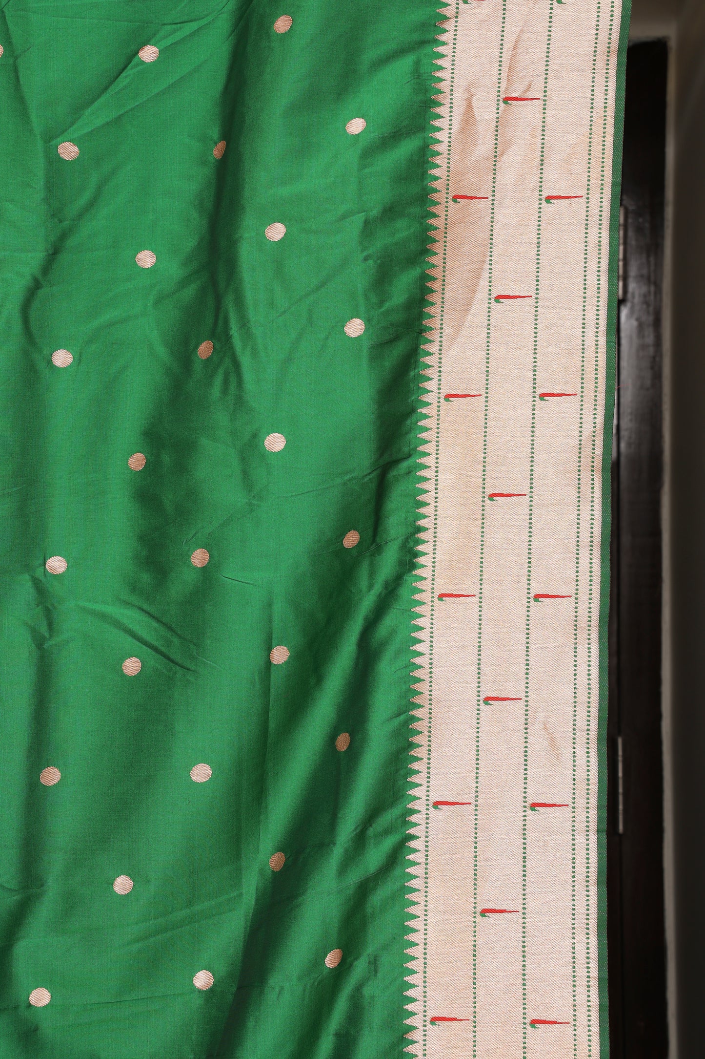 Emerald Green Kanjivaram Paithani