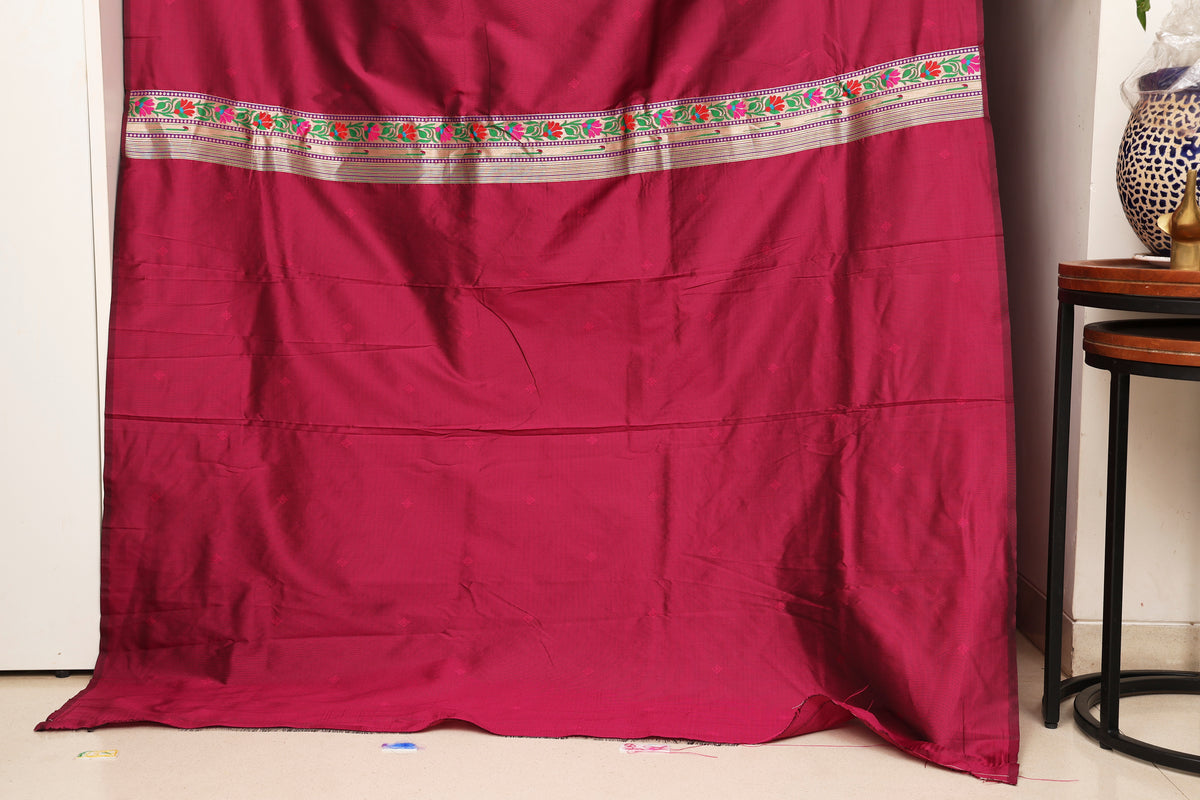 Wine Maroon Kanjivaram Paithani