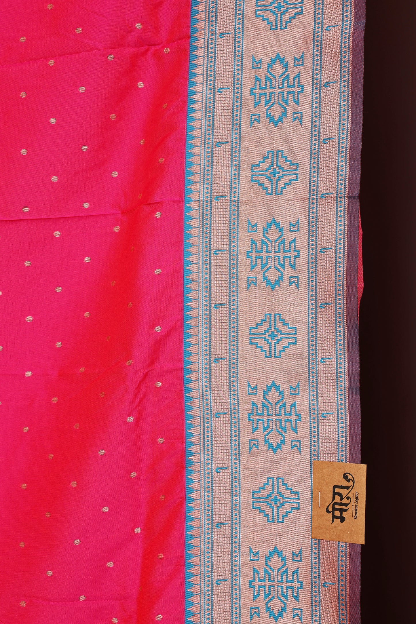 Rani Pink Tribal Weave Paithani