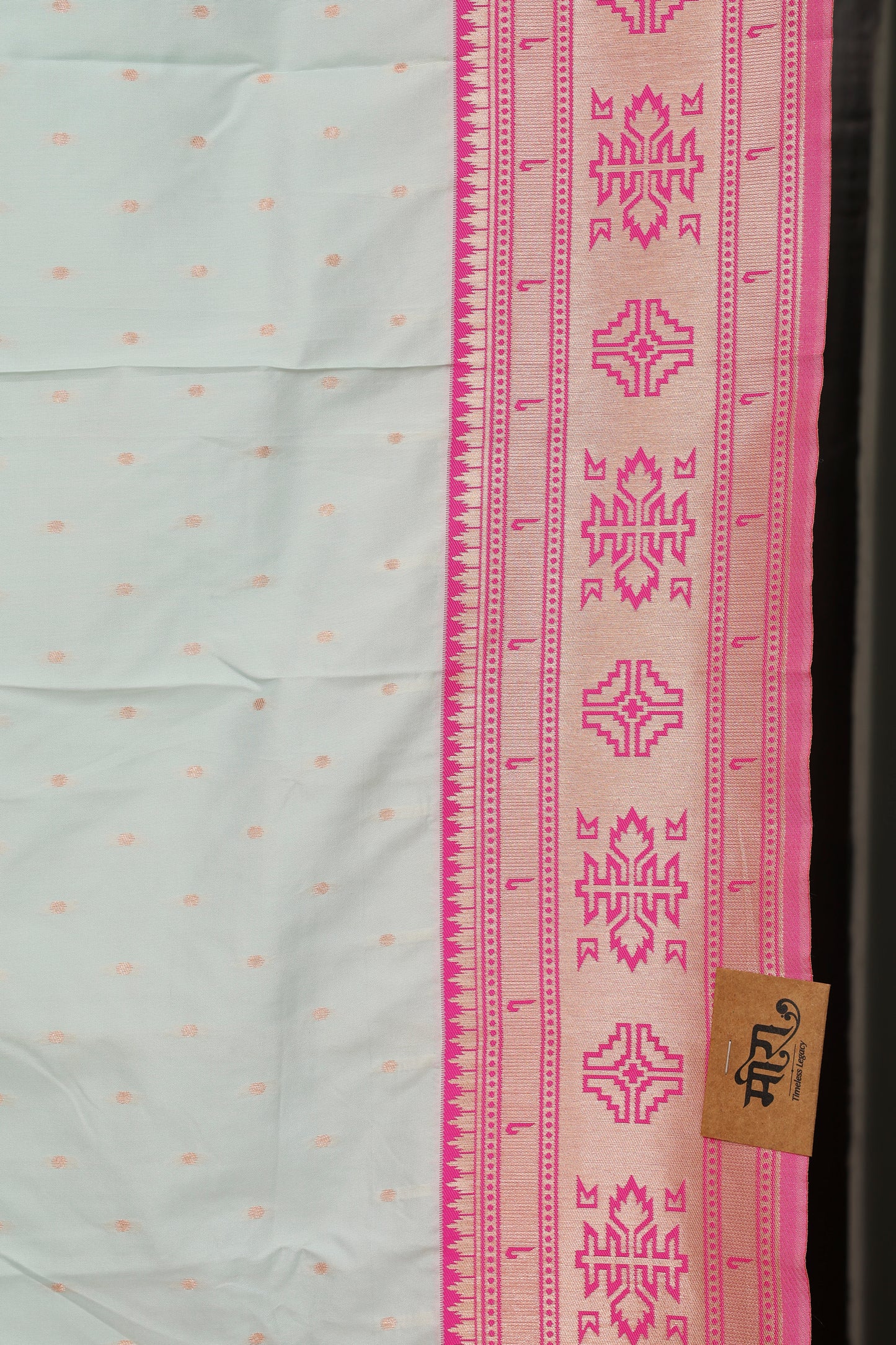 Powder Blue Tribal Weave Paithani