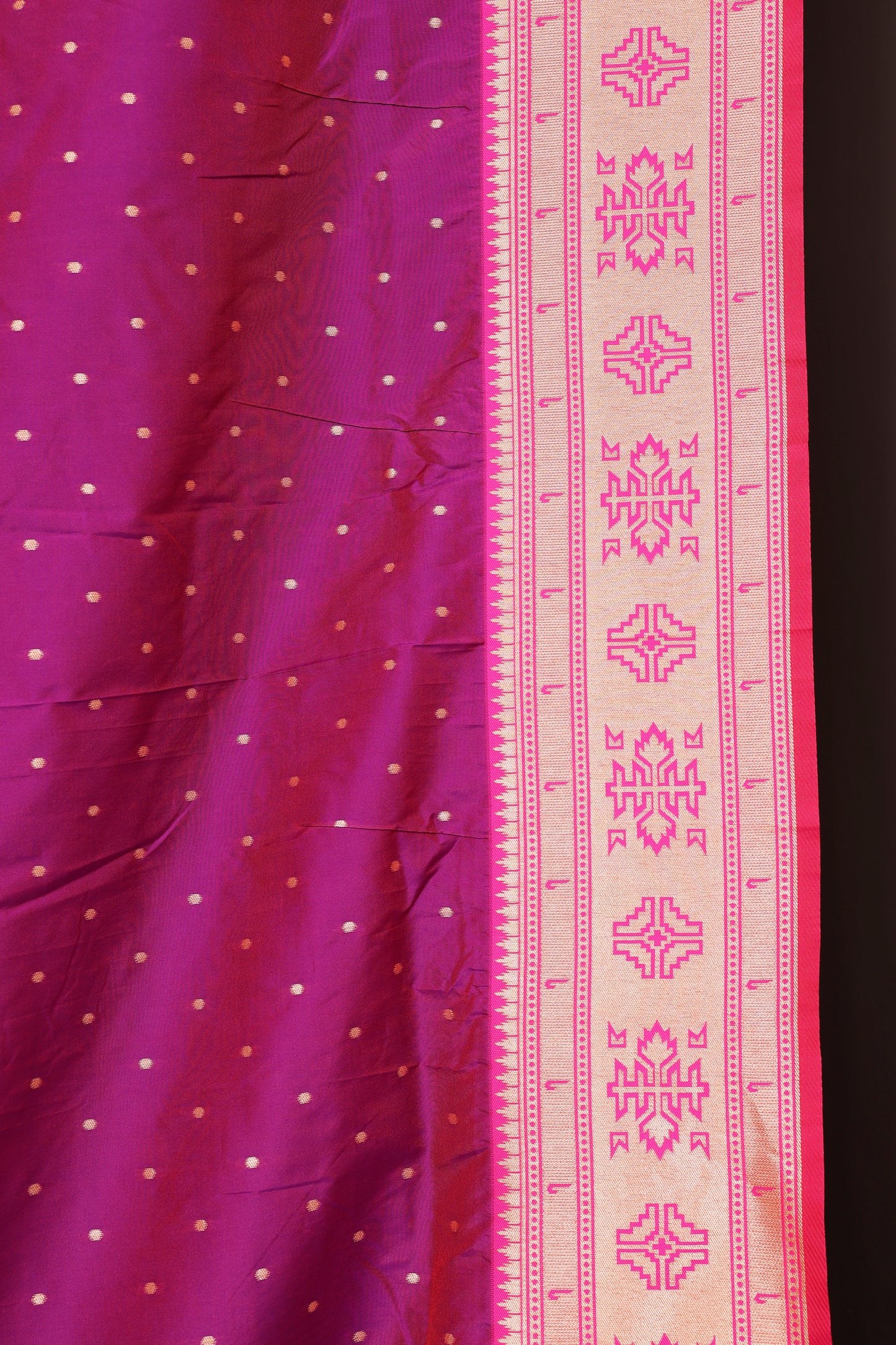 Royal Purple Tribal Weave Paithani
