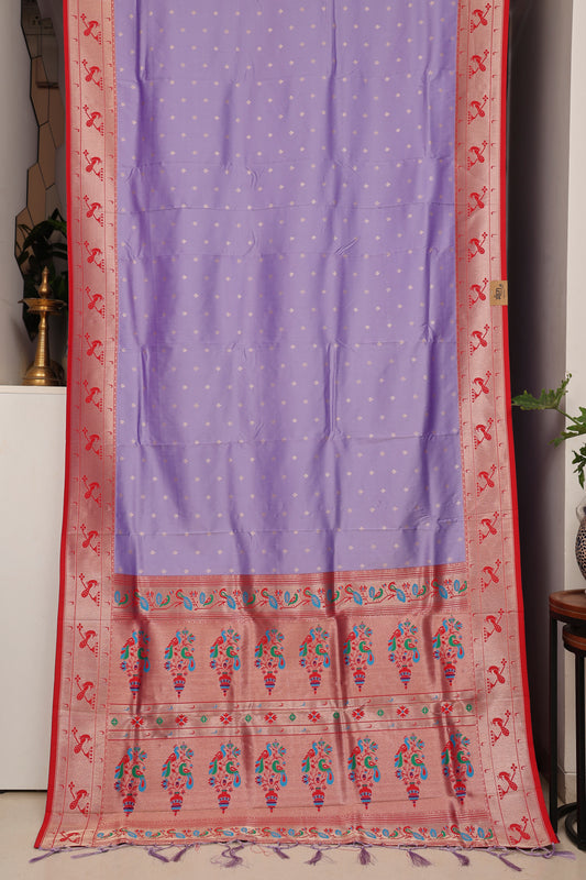 Lavender Purple Bangdi More Paithani