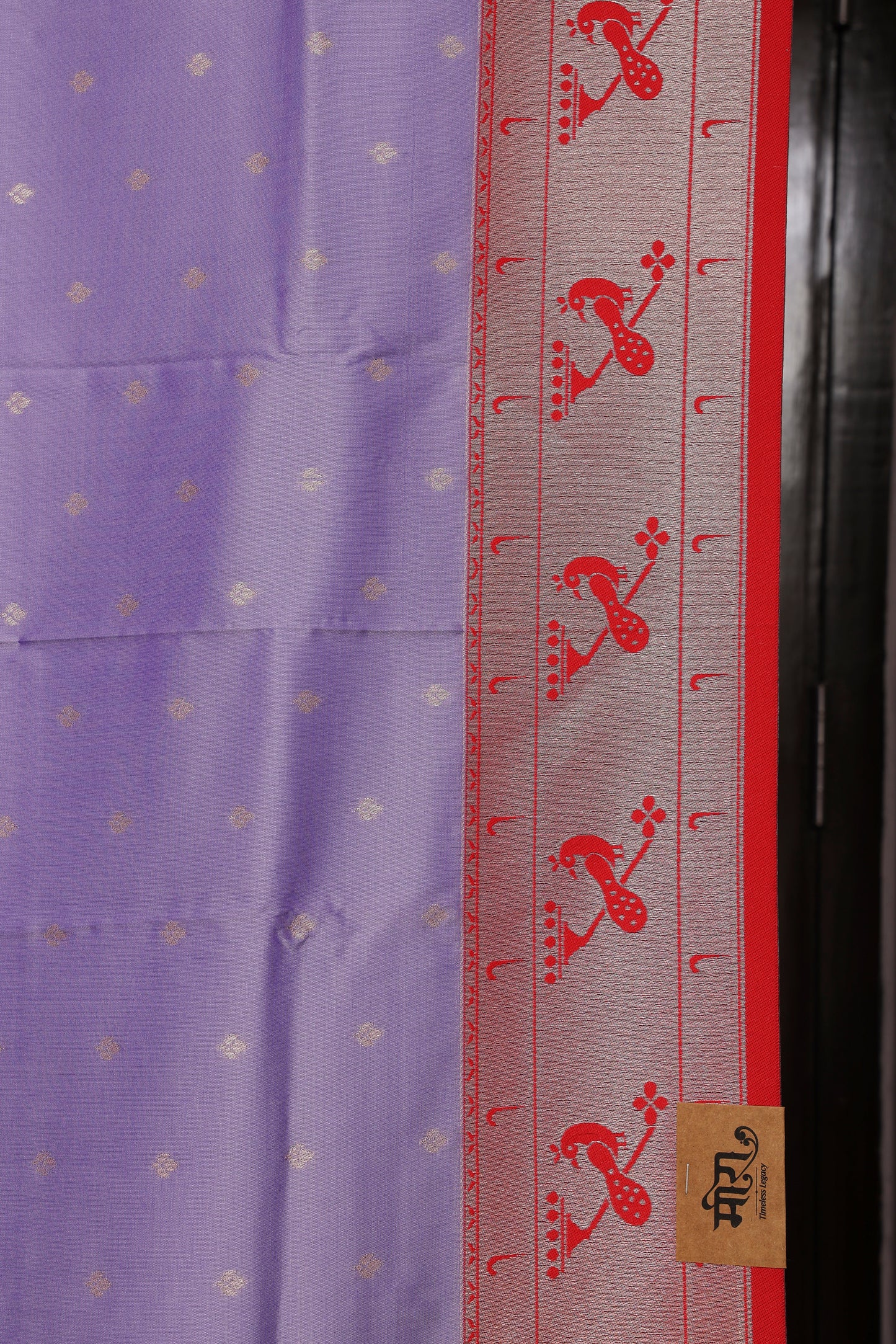 Lavender Purple Bangdi More Paithani