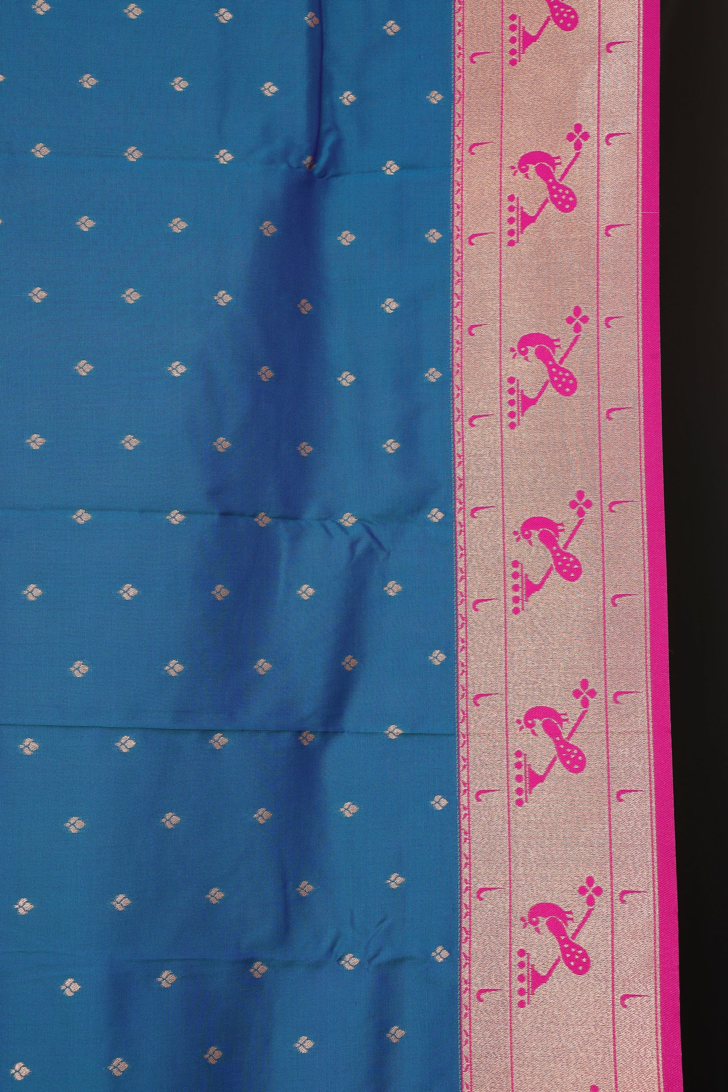 Peacock Blue Bangdi More Paithani