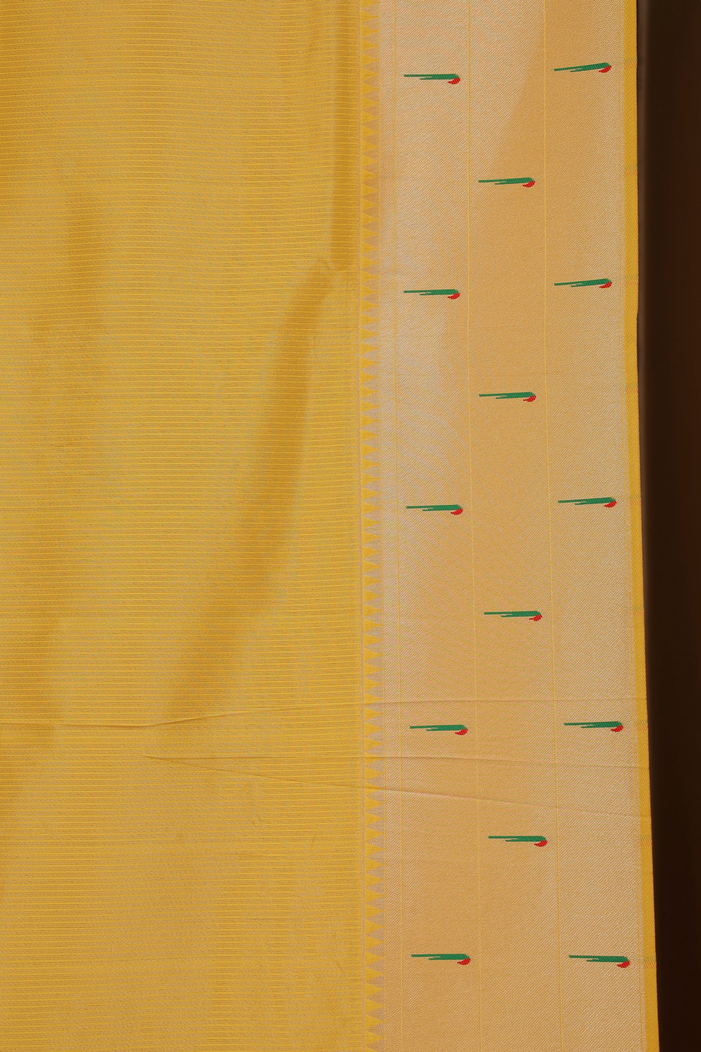Haldi Yellow Triple Muniya Tissue Paithani