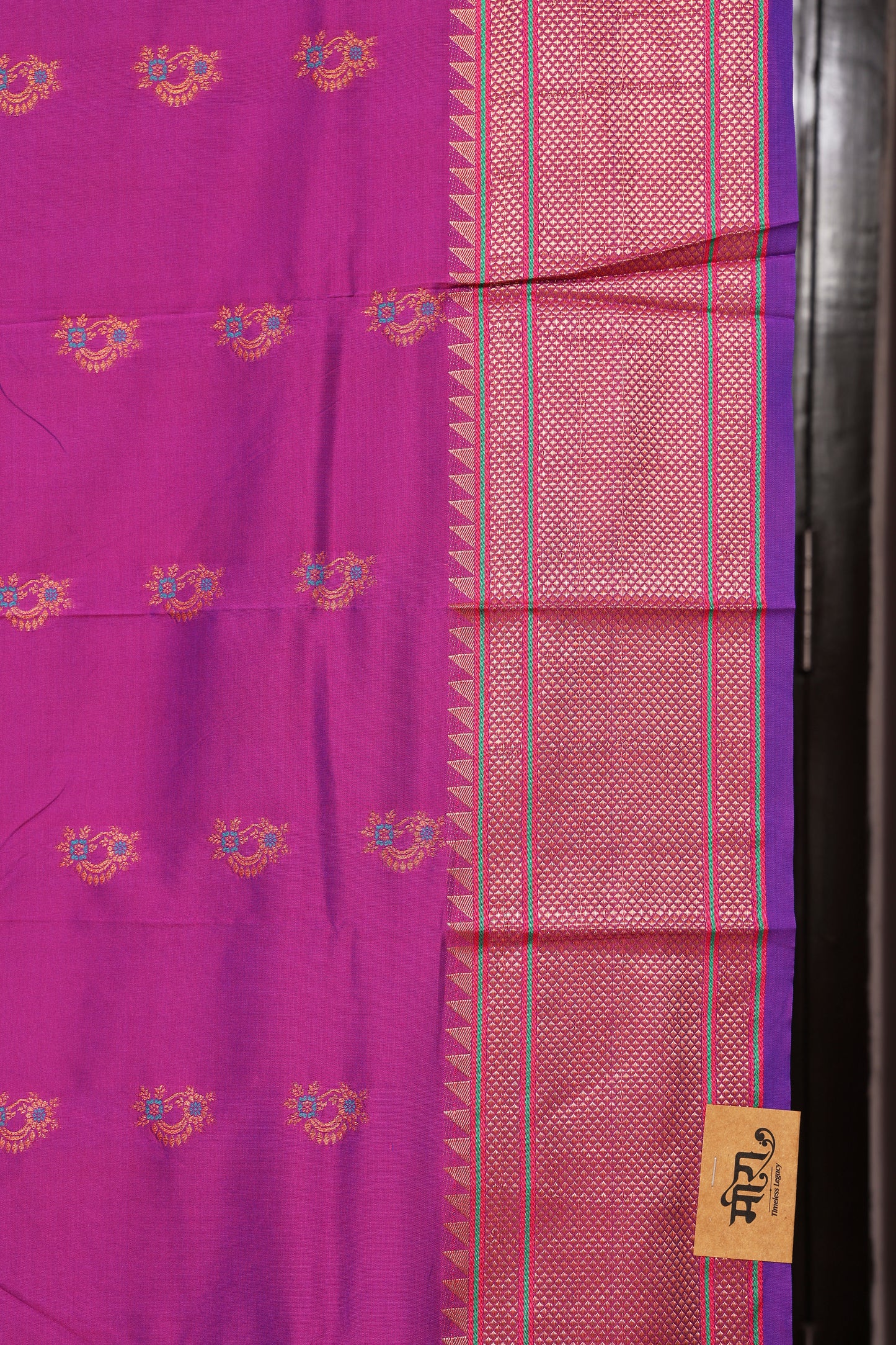 Royal Purple Nath Butti Paithani