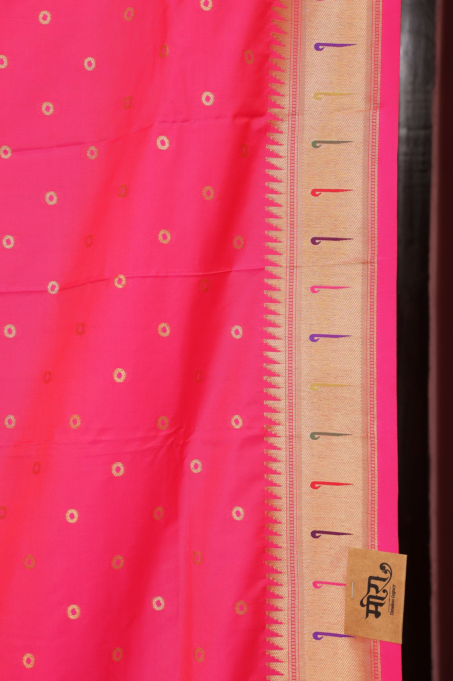 Rani Pink Soft Silk Blend Paithani