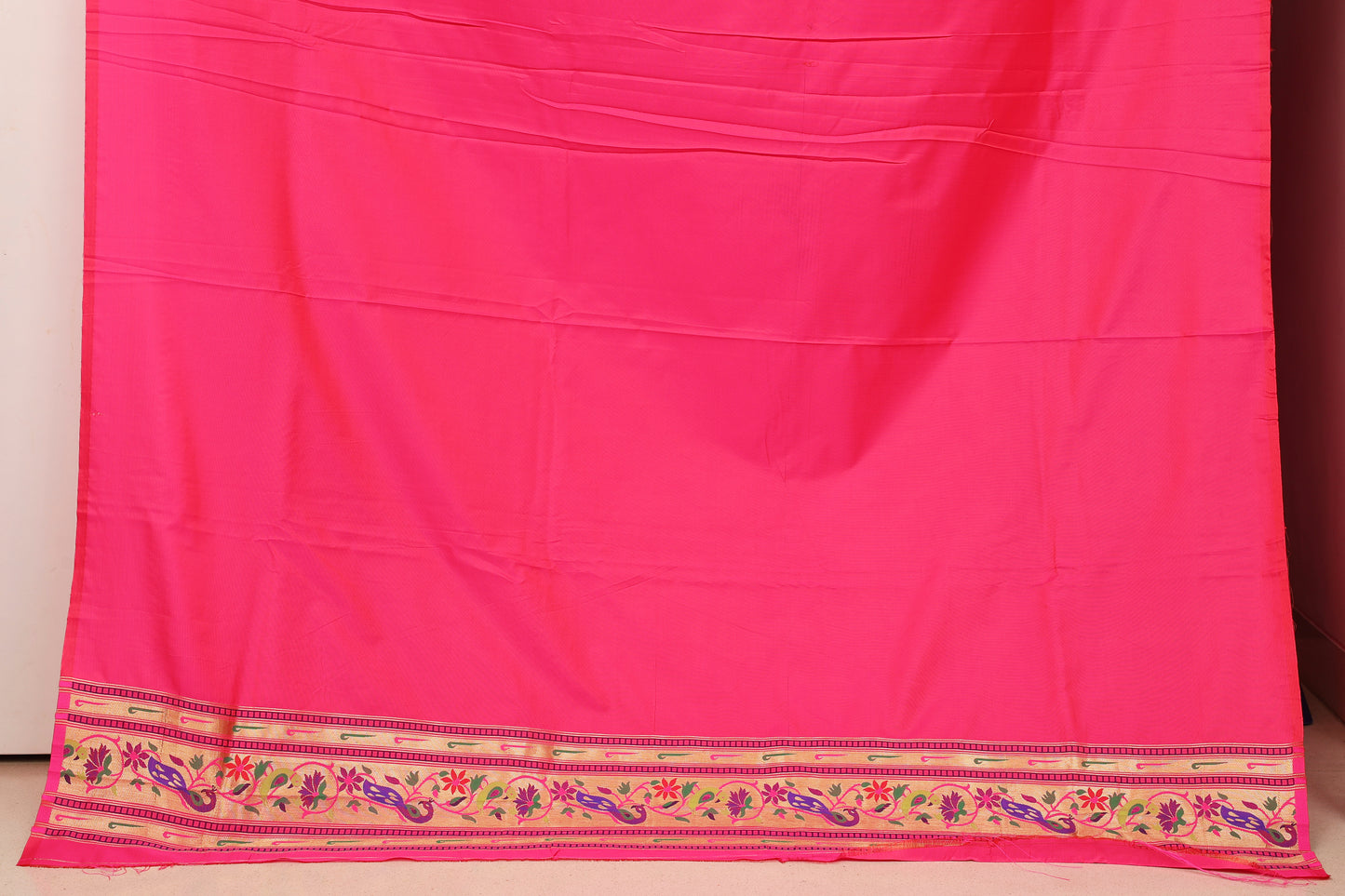 Rani Pink Soft Silk Blend Paithani