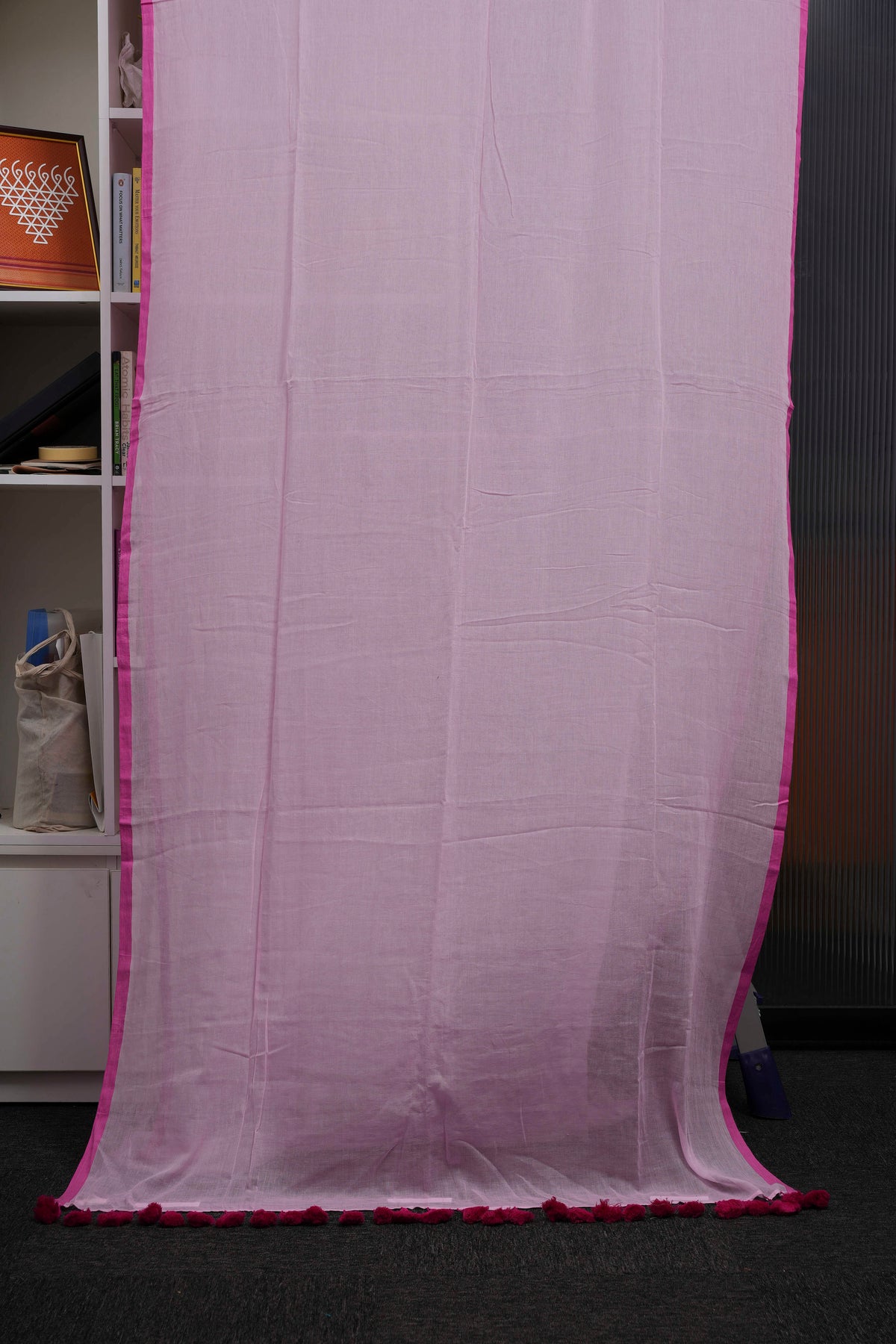 Baby Pink Mulmul Saree