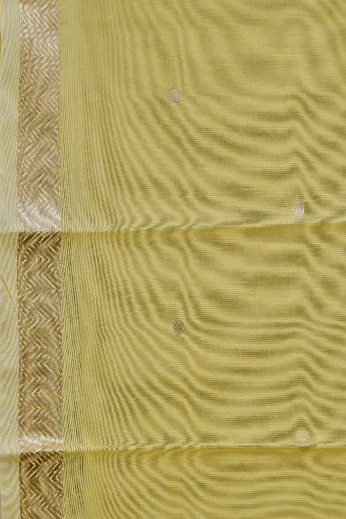 Lemon Yellow & Cyan Contrast Maheshwari Saree