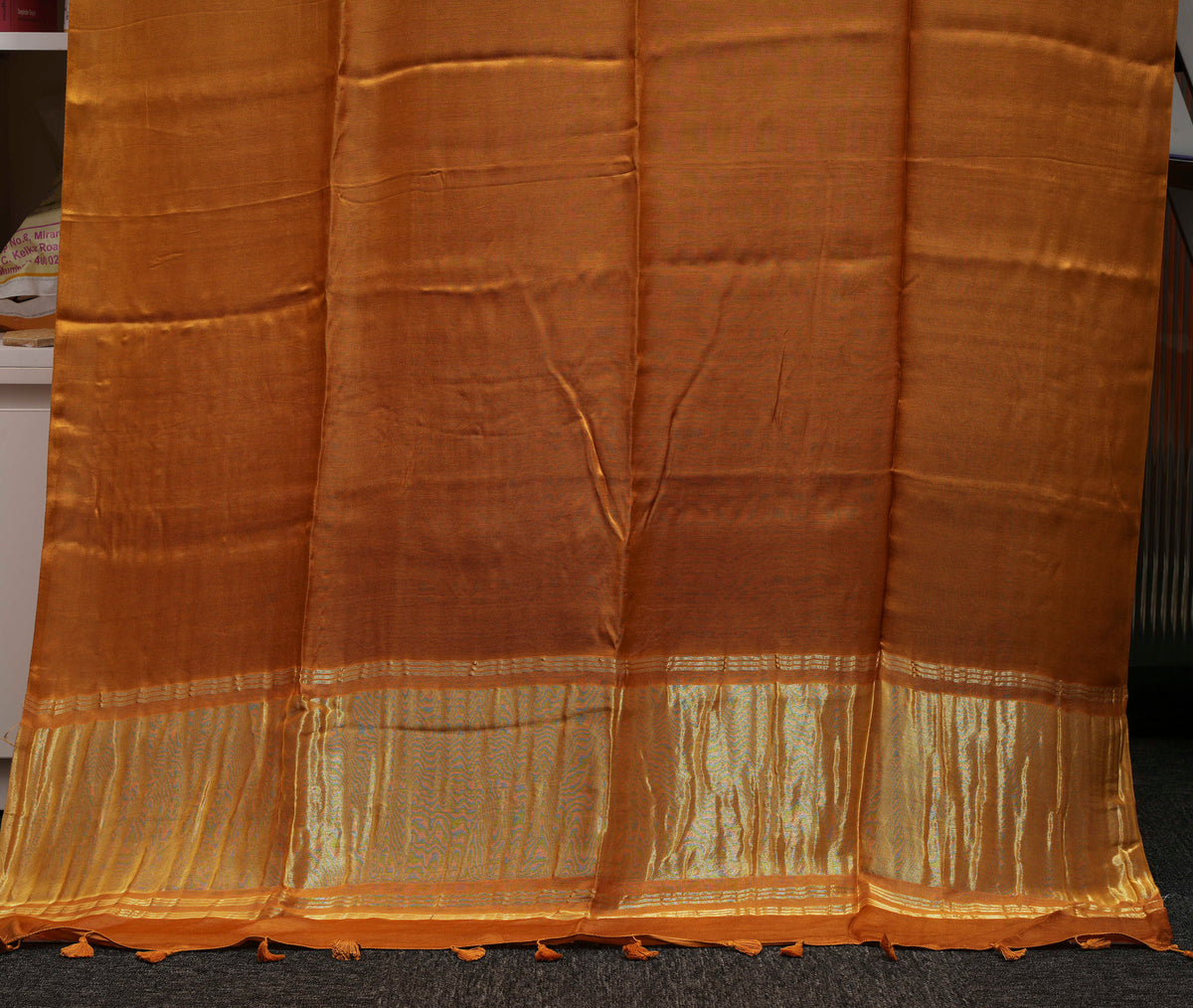 Gold Mustard Pure Modal Silk Saree