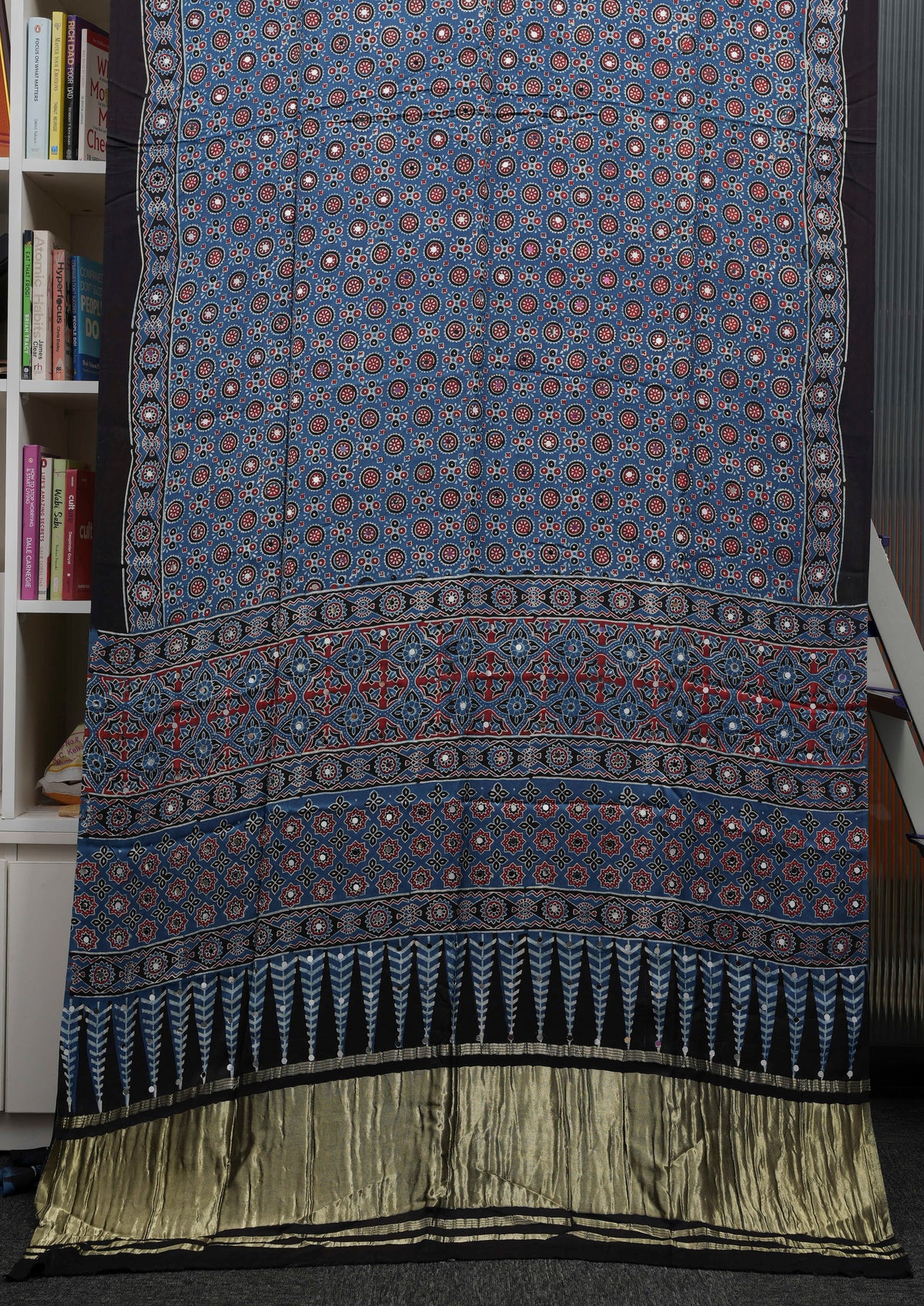 Indigo Blue Pure Modal Silk Ajrakh