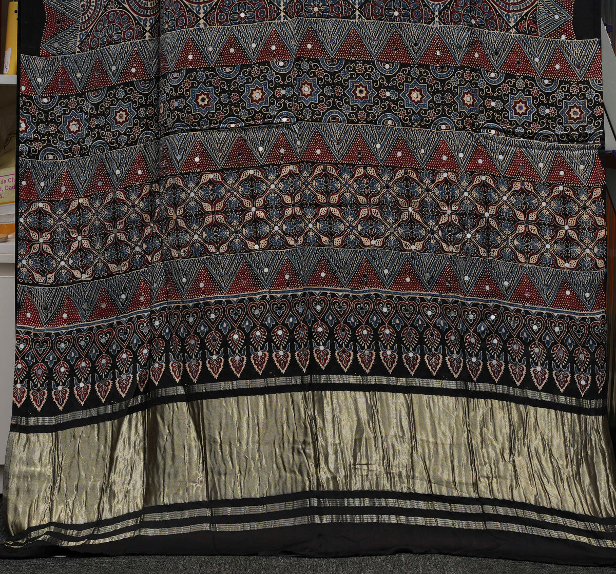 Black Pure Modal Silk Ajrakh