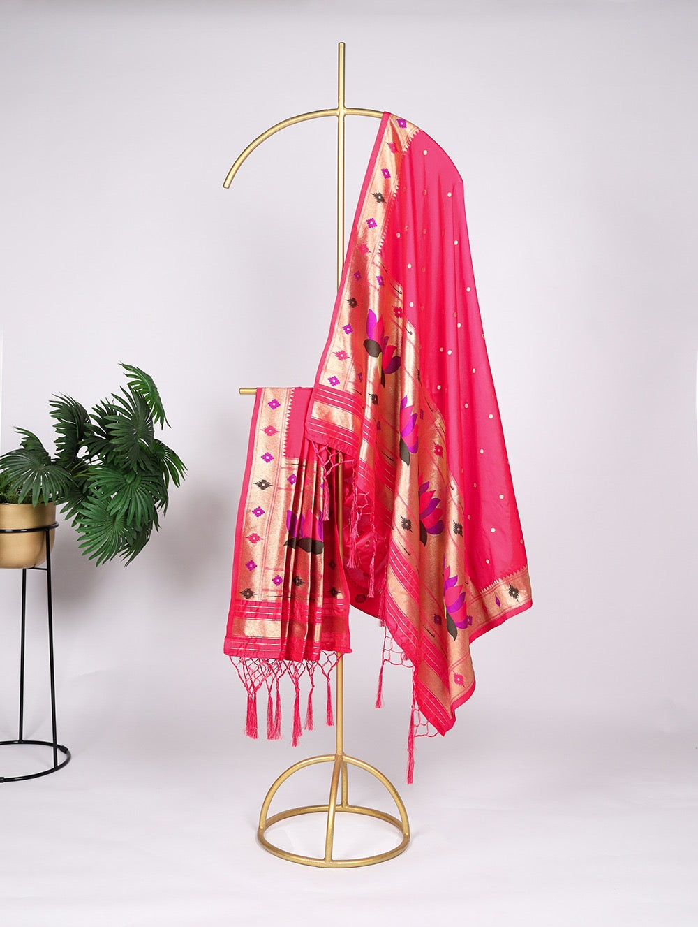 Rani Pink Paithani Dupatta