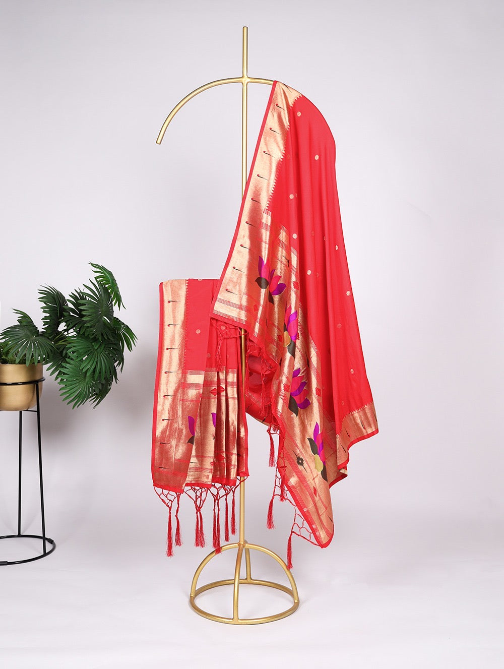 Sindoor Red Paithani Dupatta