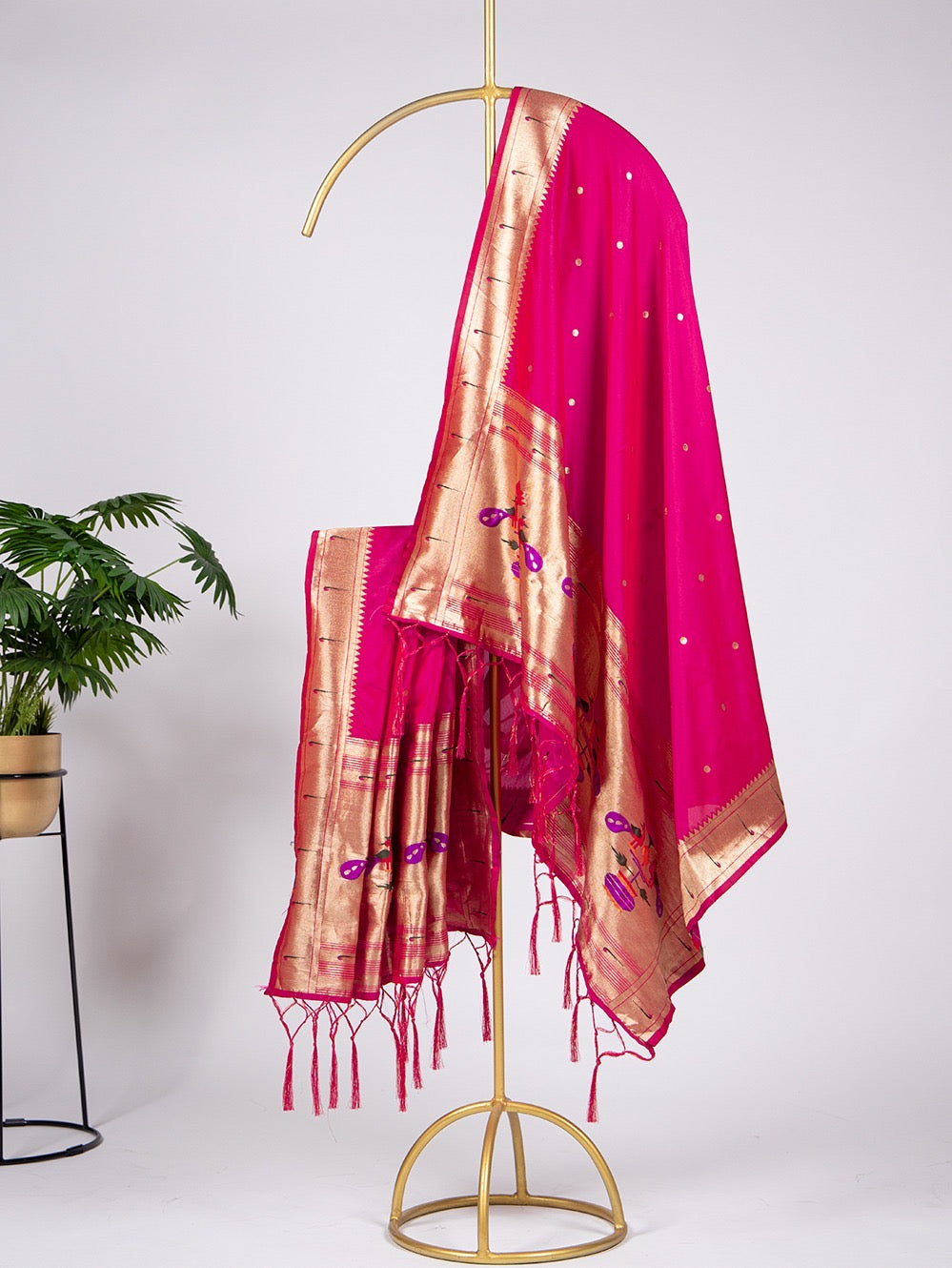 Rani Pink Paithani Dupatta -02